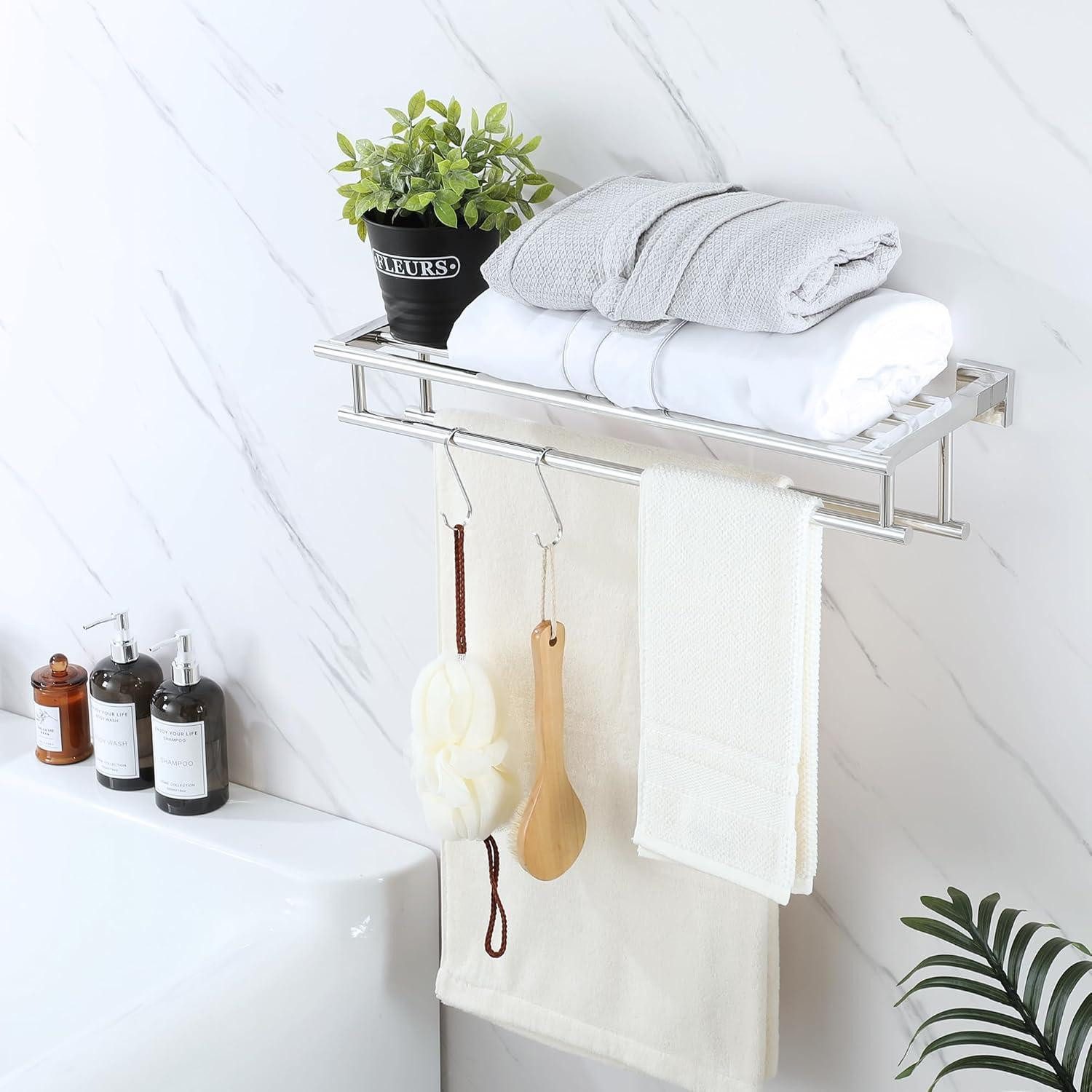 LuxusKollektion Handtuchstange Handtuchhalter Wand Edelstahl Ablage Badezim günstig online kaufen