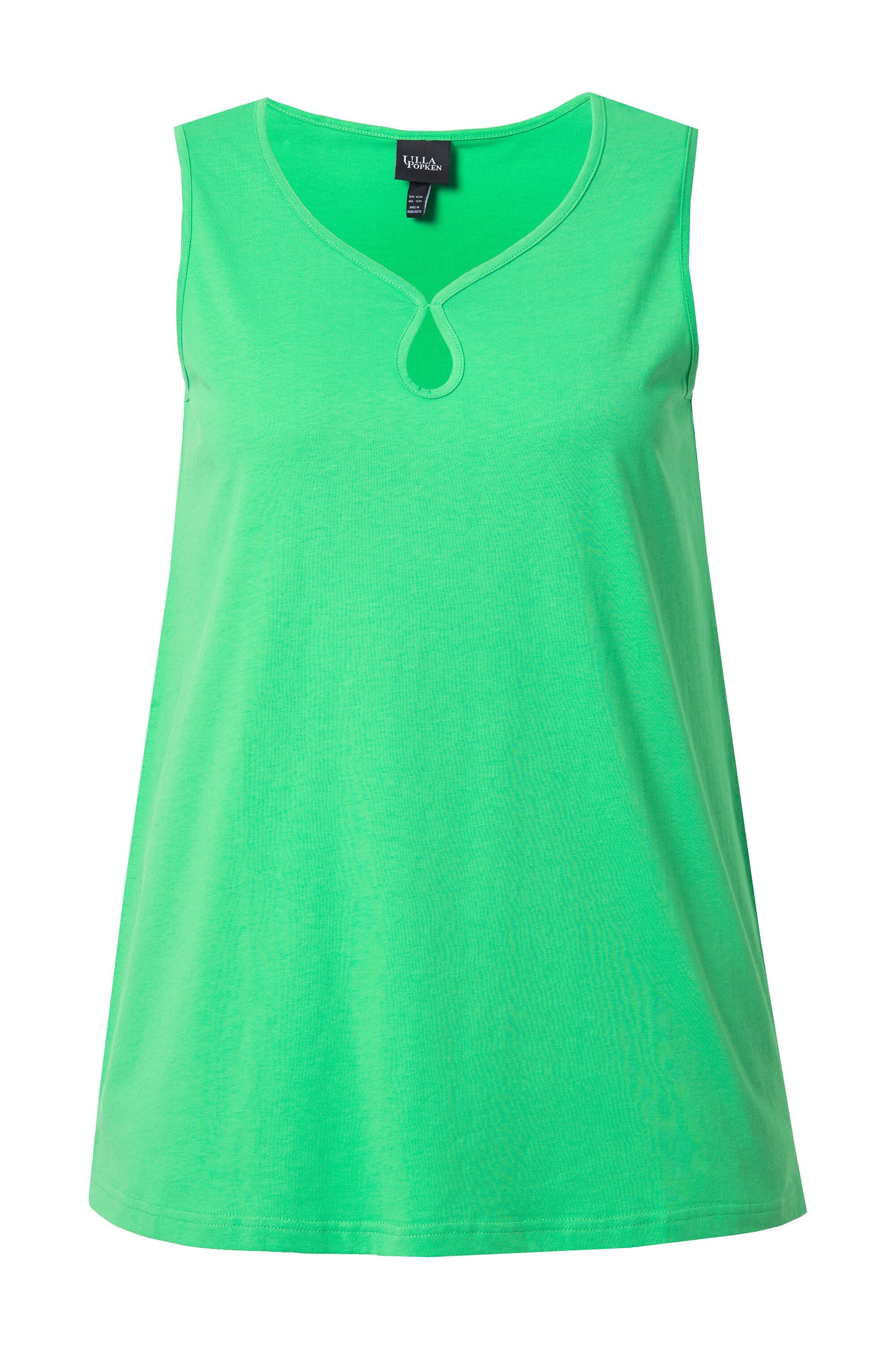 Ulla Popken Longtop Top Cut-Out A-Linie Herzausschnitt ärmellos günstig online kaufen