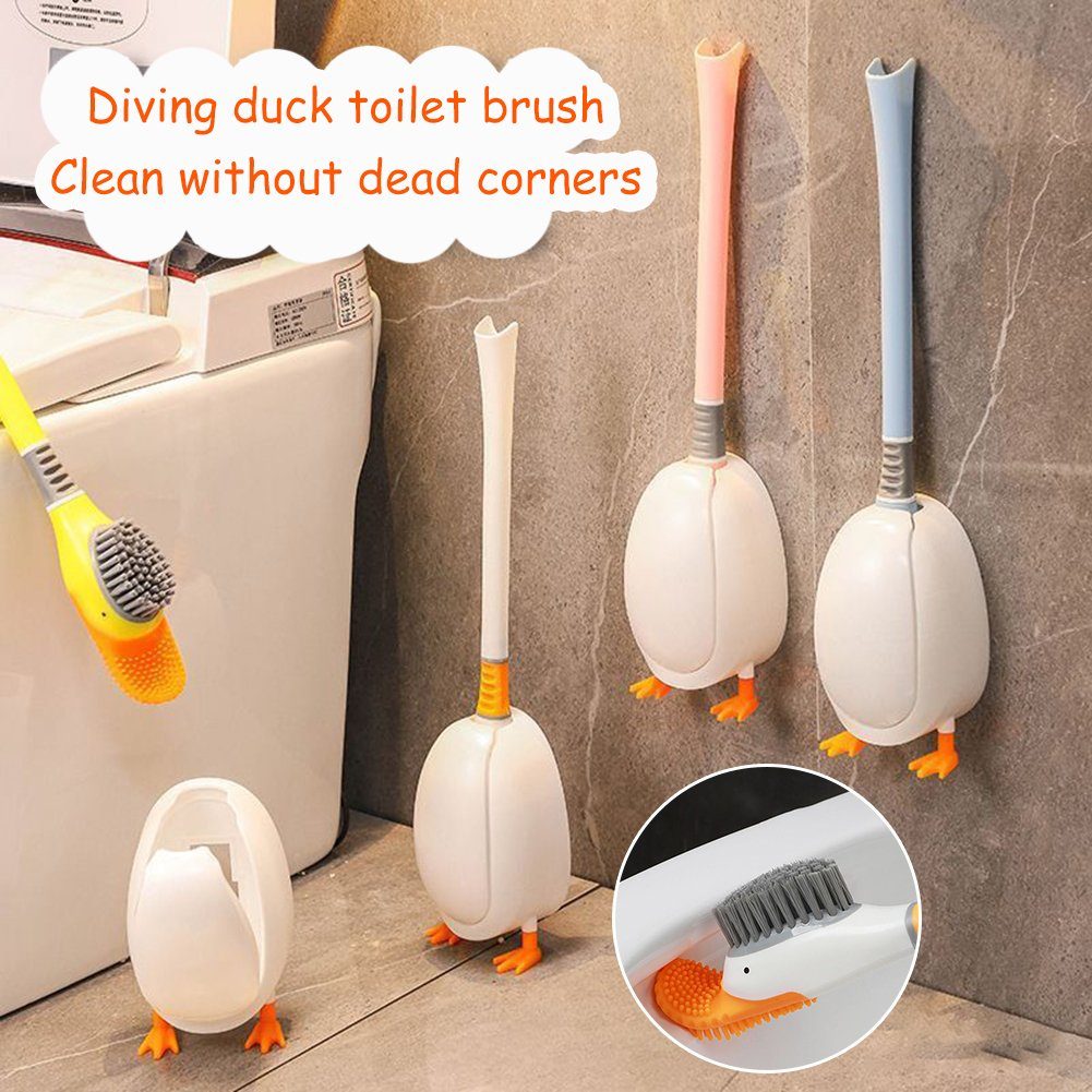 Toilettenbürsten Aus Blusmart Silikon Für Mit Niedlichen WC-Reinigungsbürste Aufbewahrungsregal yellow