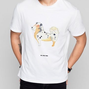 Mr. & Mrs. Panda T-Shirt Hund Australien Shepherd - Weiß - Geschenk, Hundeliebe, T-Shirt, Fami (1-tlg)