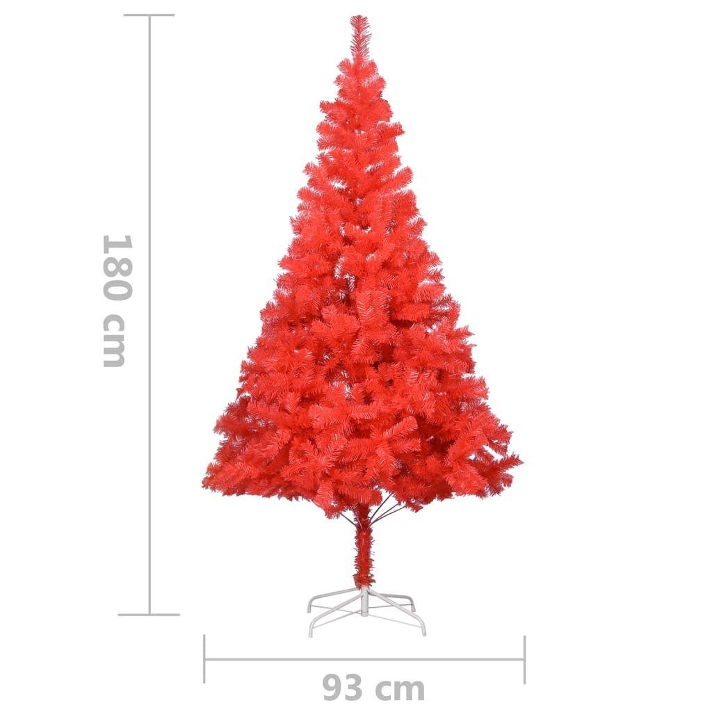 Künstlicher Rot furnicato Weihnachtsbaum mit PVC 180 Ständer cm