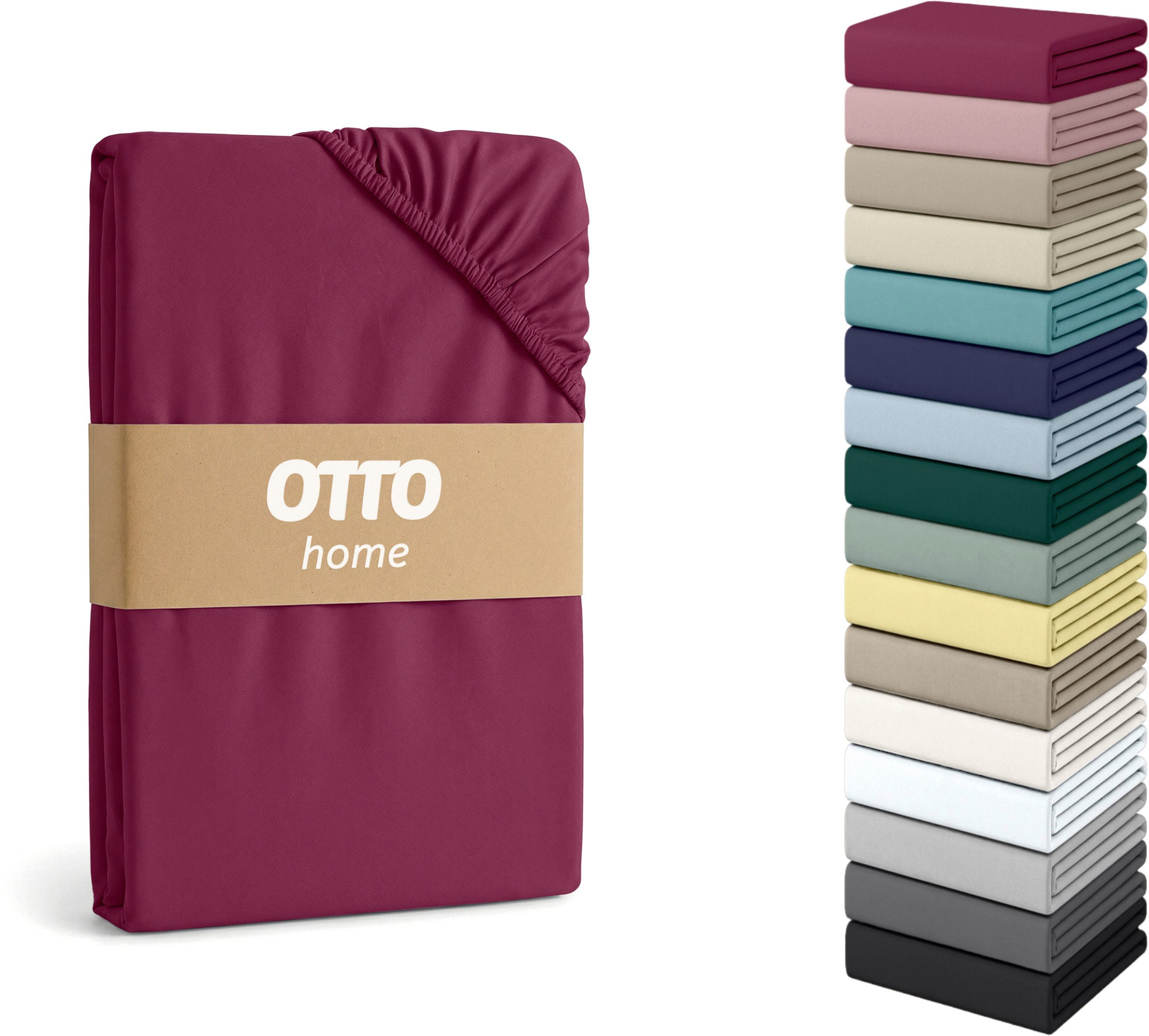 OTTO home Spannbettlaken Physalis Topper COMFORT, 100% Baumwolle, 150 g/m², Jersey, Gummizug: rundum, (1 Stück), Baumwolle, Matratzen bis 10 cm Höhe, Bettlaken, Spannbetttuch, Laken