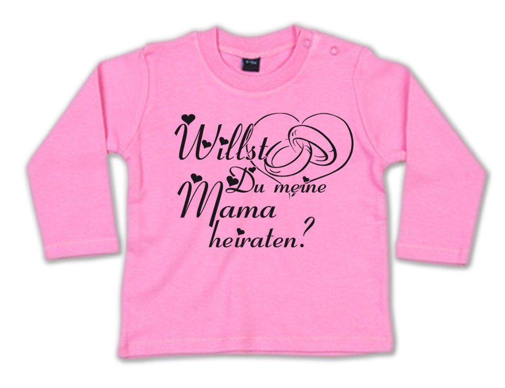 G-graphics Longsleeve Willst Du meine Mama heiraten? Baby Sweater / Longsleeve T mit Spruch als Heiratsantrag