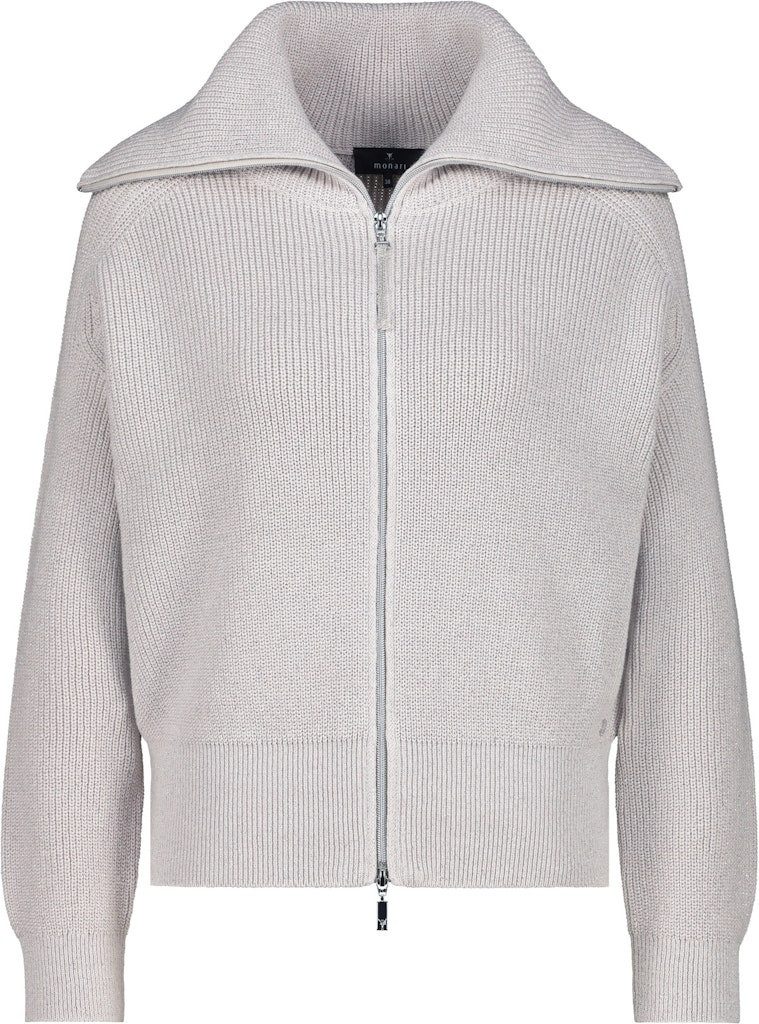 Monari Wolljacke Strickjacke Mit Troyerkragen und funkelnden Lurexfäden