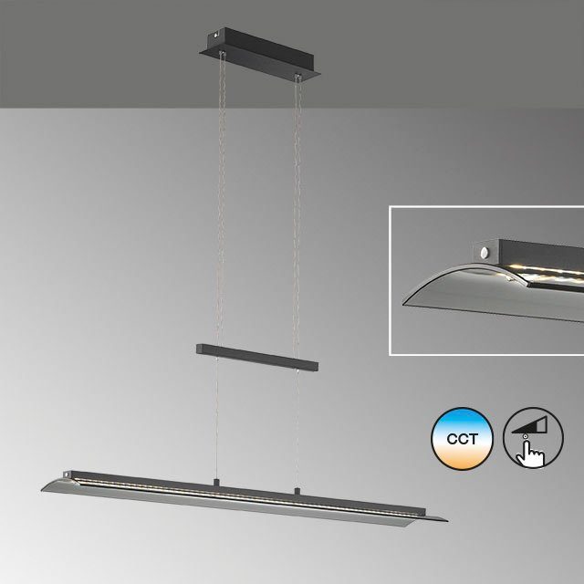 FISCHER & HONSEL LED LED fest Pendelleuchte Roof, Farbwechsler Dimmfunktion, integriert