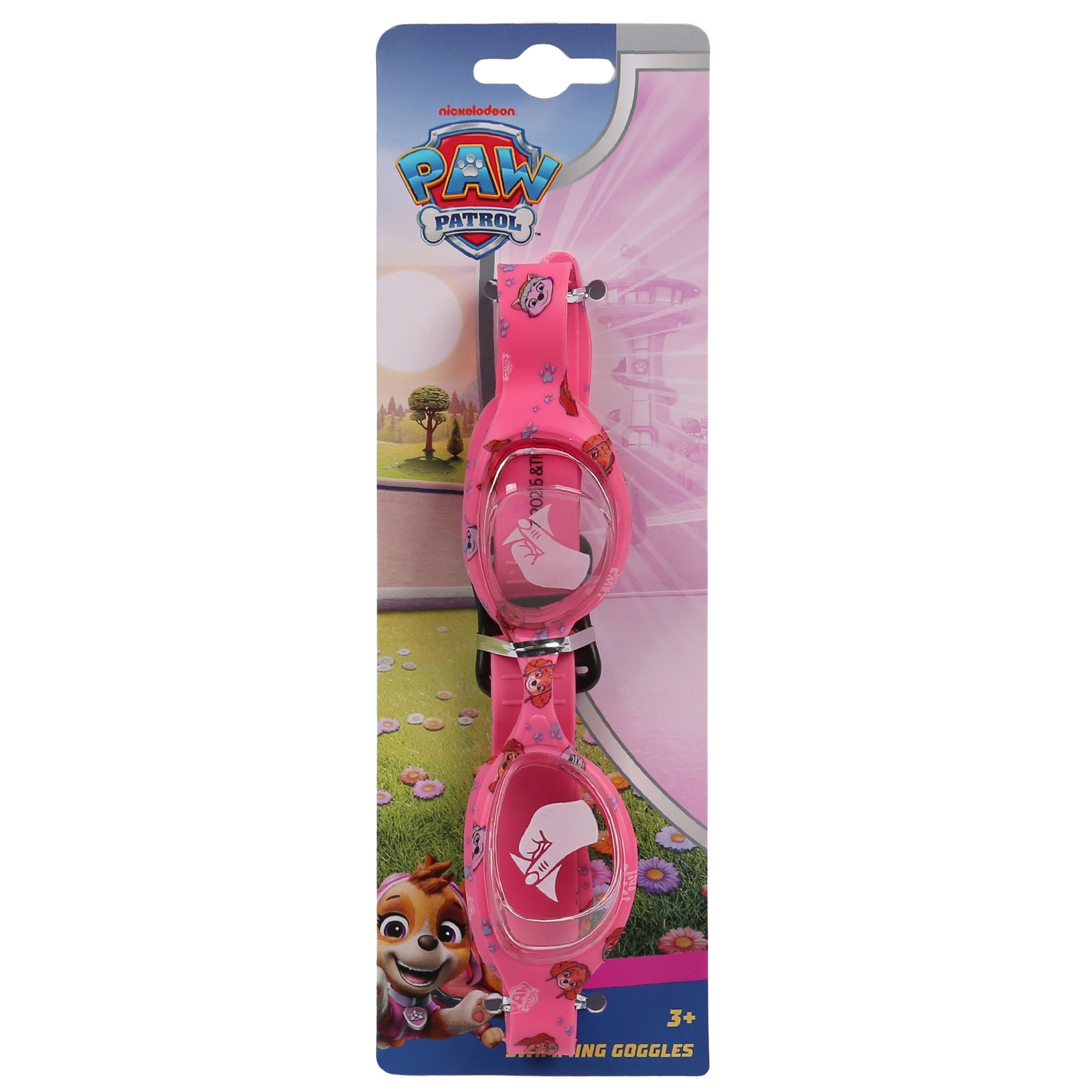 PAW PATROL Schwimmbrille Paw Patrol Skye Schwimmbrille Kinder, Anti-Fog, Silikon, verstellbar
