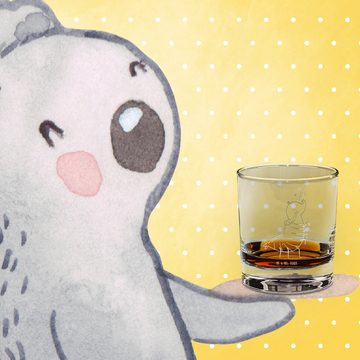 Mr. & Mrs. Panda Whiskyglas Garnele Franzose - Transparent - Geschenk, Whiskey Glas, Whiskey Glas, Premium Glas, Dauerhafte Gravur
