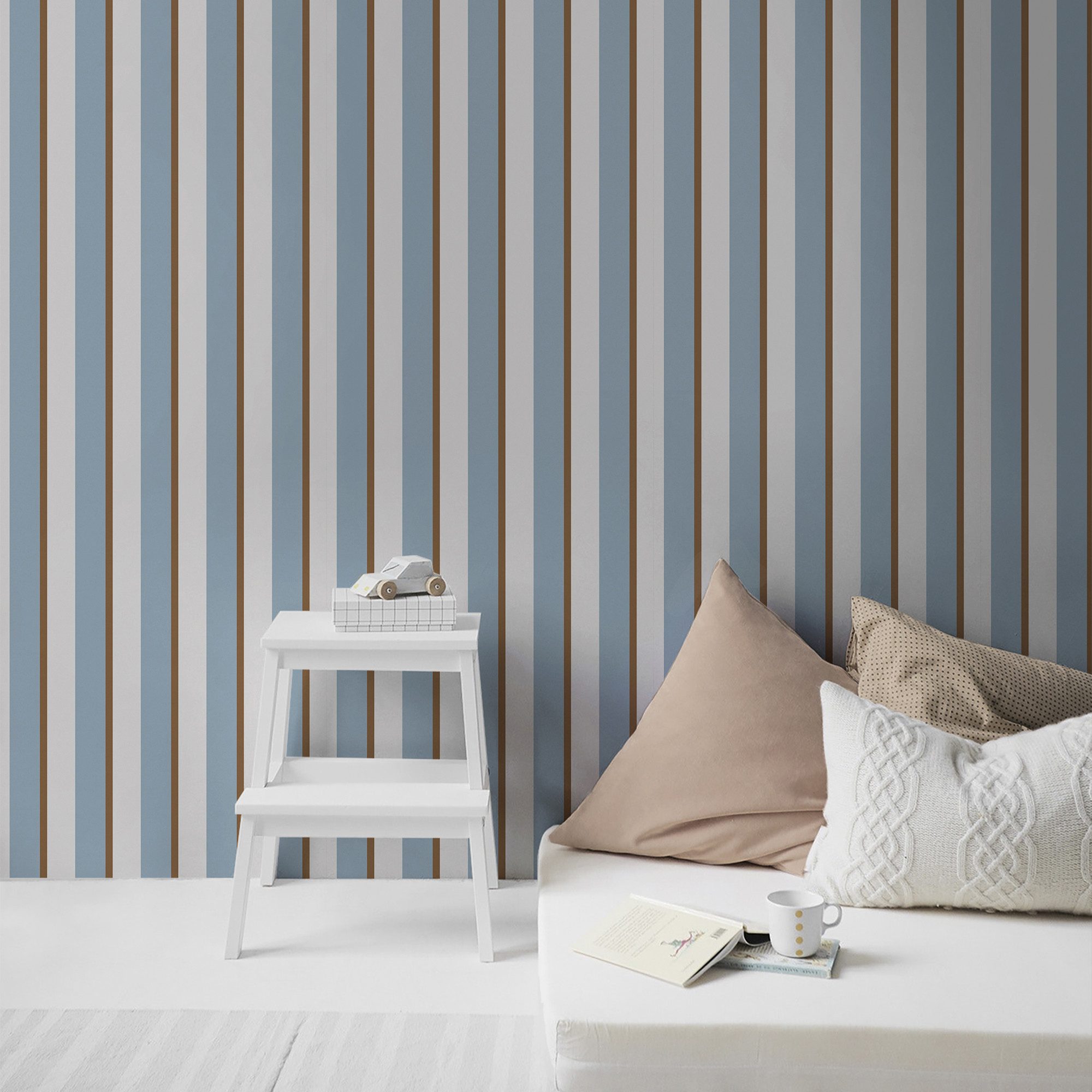 Superfresco Easy Vliestapete Streifen, glatt, gestreift, (1 St), 10mx52cm (ca. 5m2)