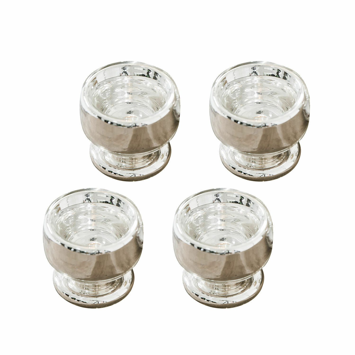 Mirabeau Geschirr-Set Eierbecher 4er Set Lilligret silber, Glas