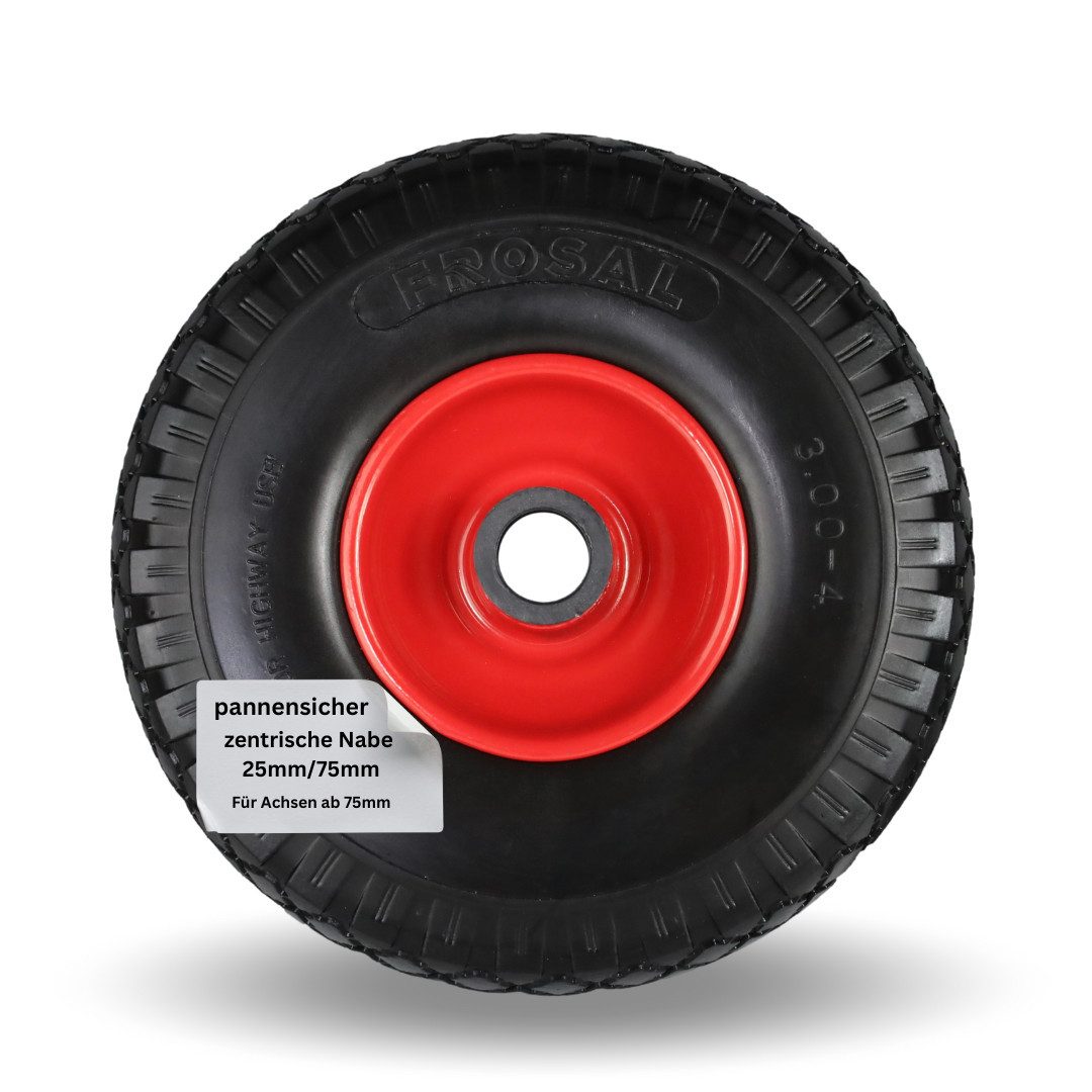 Frosal Ersatzrad pannensichere 260×75 mm für Bollerwagen & Sackkarre (1 St), pannensicher