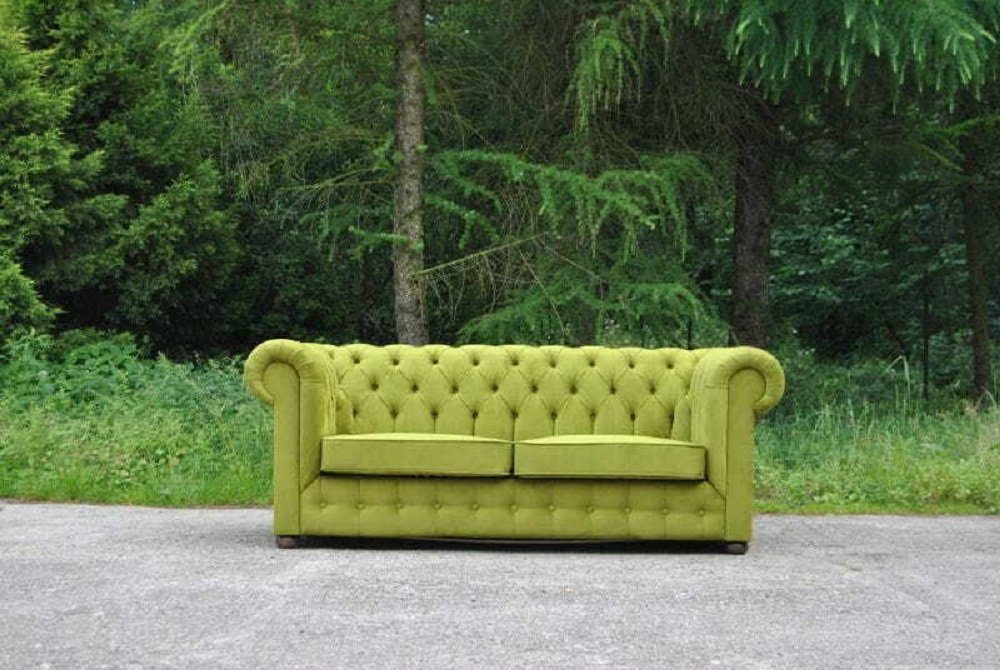Polster Textil Sitzer Samt Chesterfield 2 Sofa Couchen Sitz JVmoebel Couch