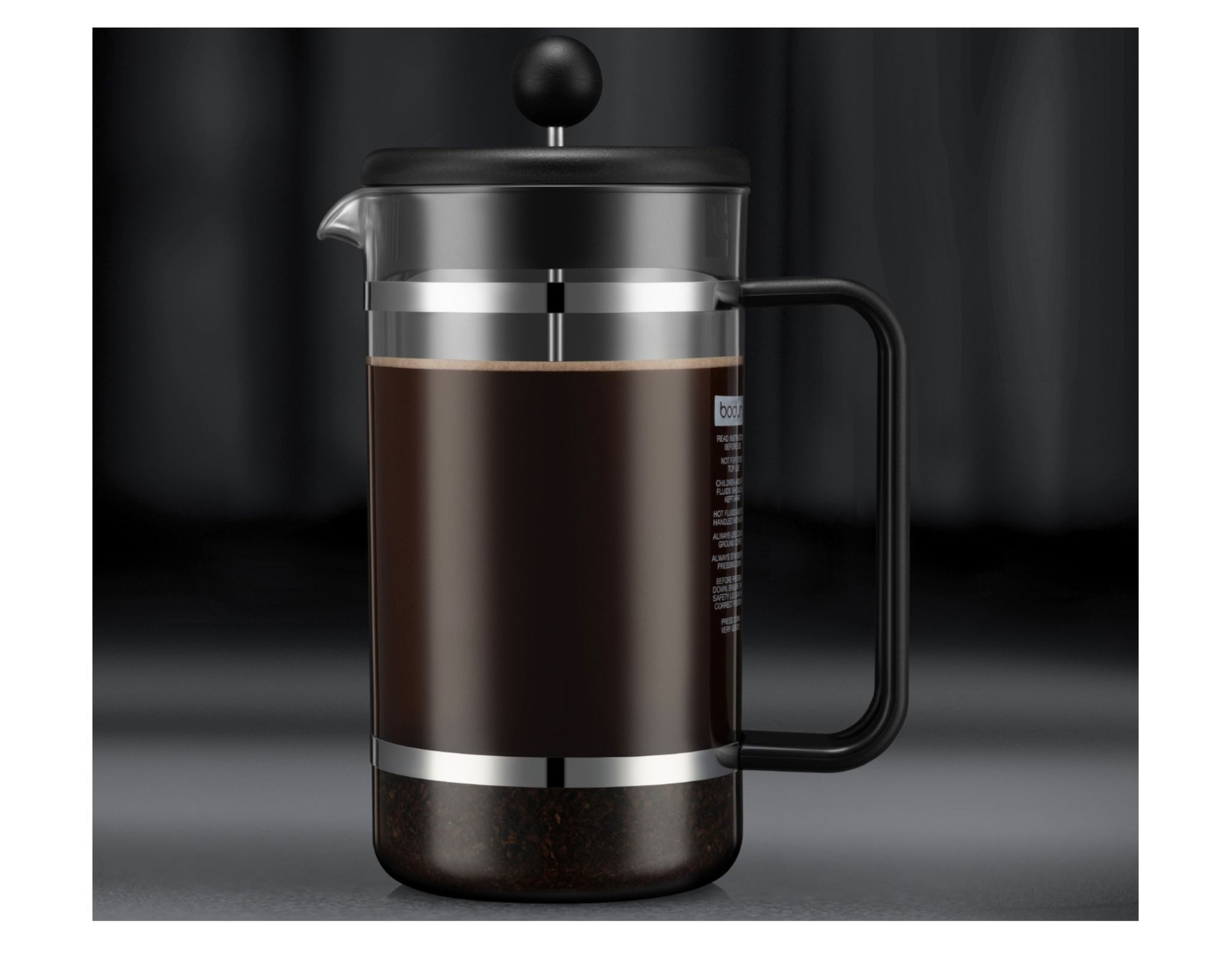 Bodum Kaffeebereiter, Edelstahlsieb, mit Edelstahl-Stempelsystem