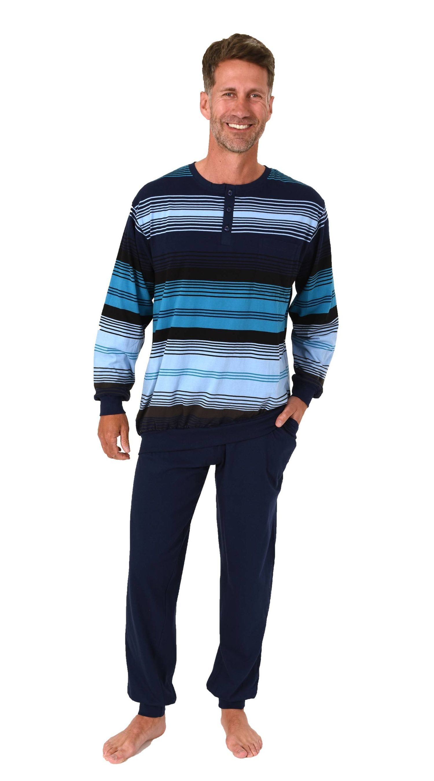Normann Pyjama Normann Herren Schlafanzug lang günstig online kaufen