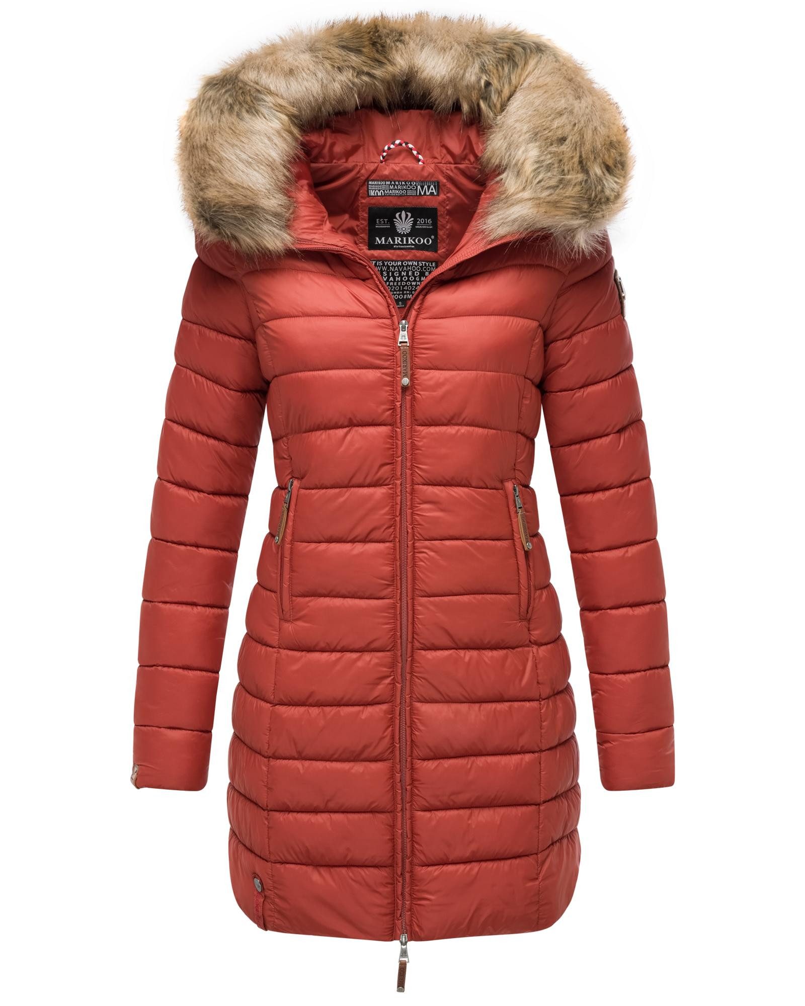 Marikoo Steppmantel Rose-Stepp zeitloser Winterparka mit großer Kunstfellka günstig online kaufen