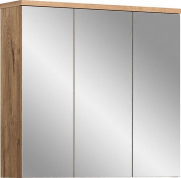 welltime Badezimmerspiegelschrank Dolo (1-St) Badmöbel, 3 Spiegeltüren, Breite 80 cm