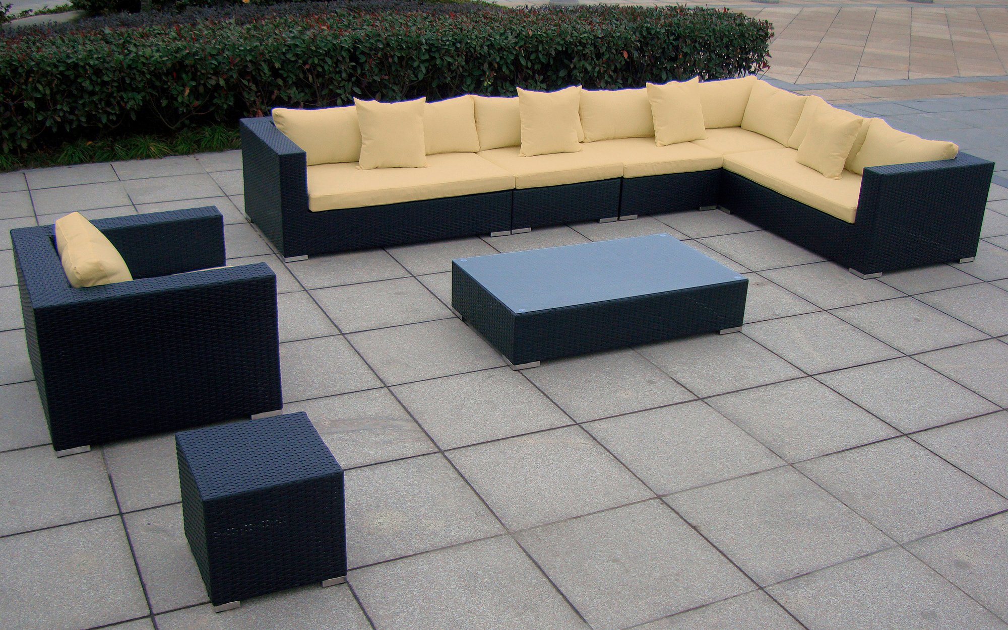 Loungeset »Sunmaster«, 1 XXL Sofa, 1 Sessel, 1 Tisch, 1 Beistelltisch, Polyrattan Loungeset »Sunmaster«, 1 XXL Sofa, 1 Sessel, 1 Tisch, 1 Beistelltisch, Polyrattan