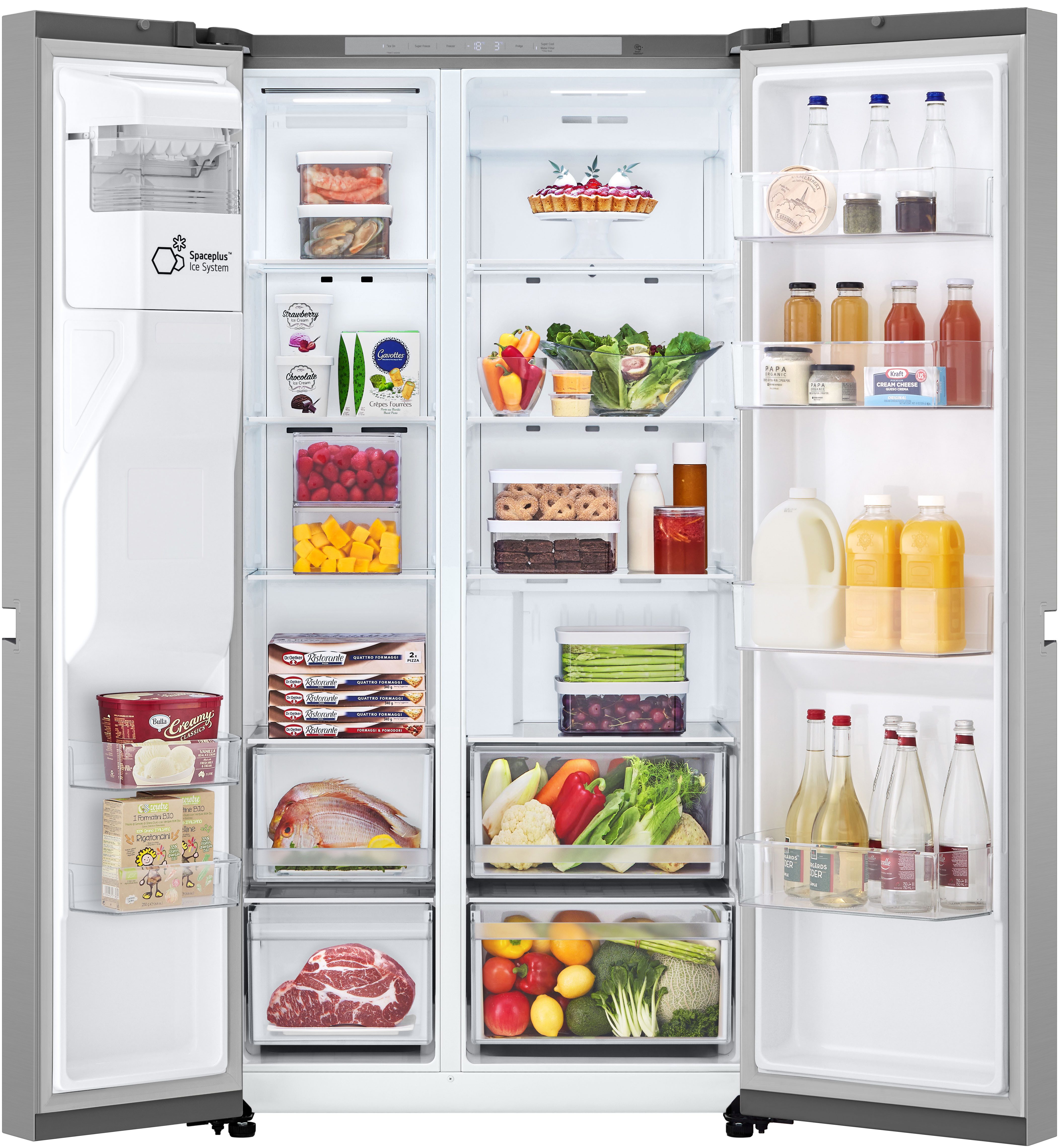 LG Side-by-Side GSLC40PYPE, 179 cm hoch, 91,3 cm breit, Total No Frost, LINEARCooling, Multi-Airflow, mit Festwasseranschluss