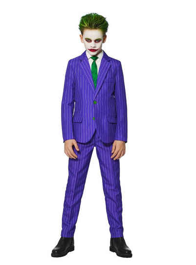 SuitMeister Kostüm SuitMeister Boys The Joker Anzug für Kinder, Sorgt für ein bleibendes Lächeln: cooler Anzug für schräge Schurke