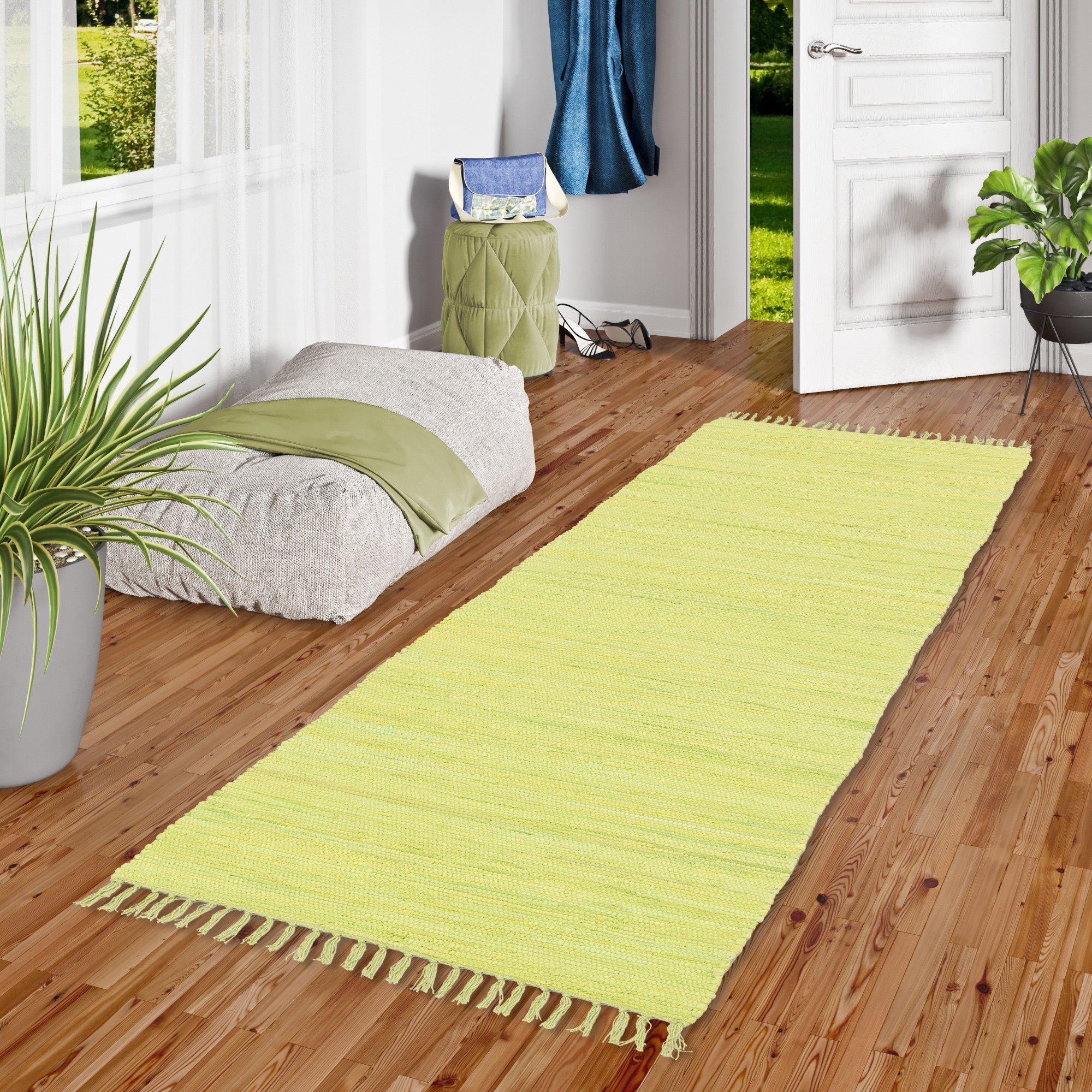 Pergamon Läufer Baumwolle Natur Teppich Läufer Jolly Cotton, Rechteckig, Hö günstig online kaufen