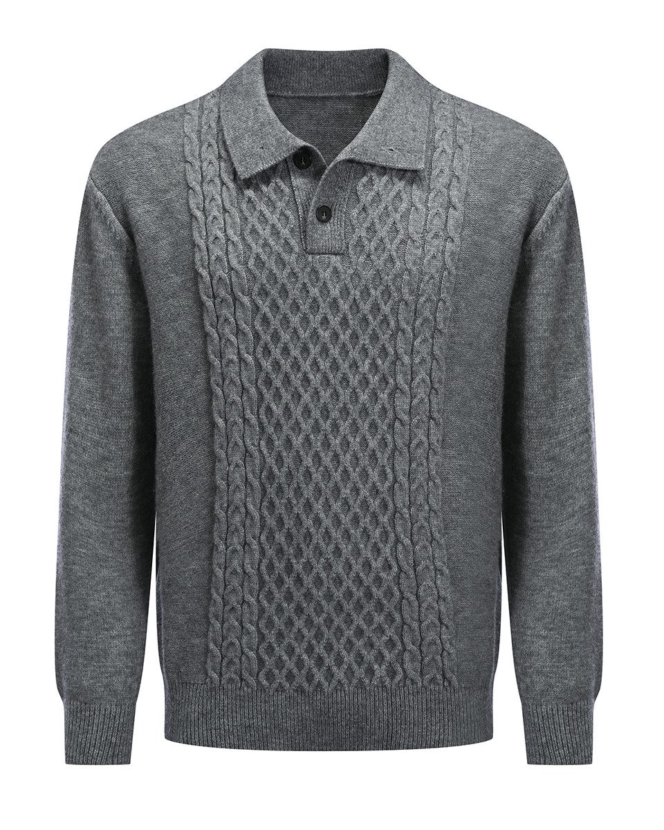 Allthemen Strickpullover mit grober Strickstruktur Uni Pullover günstig online kaufen