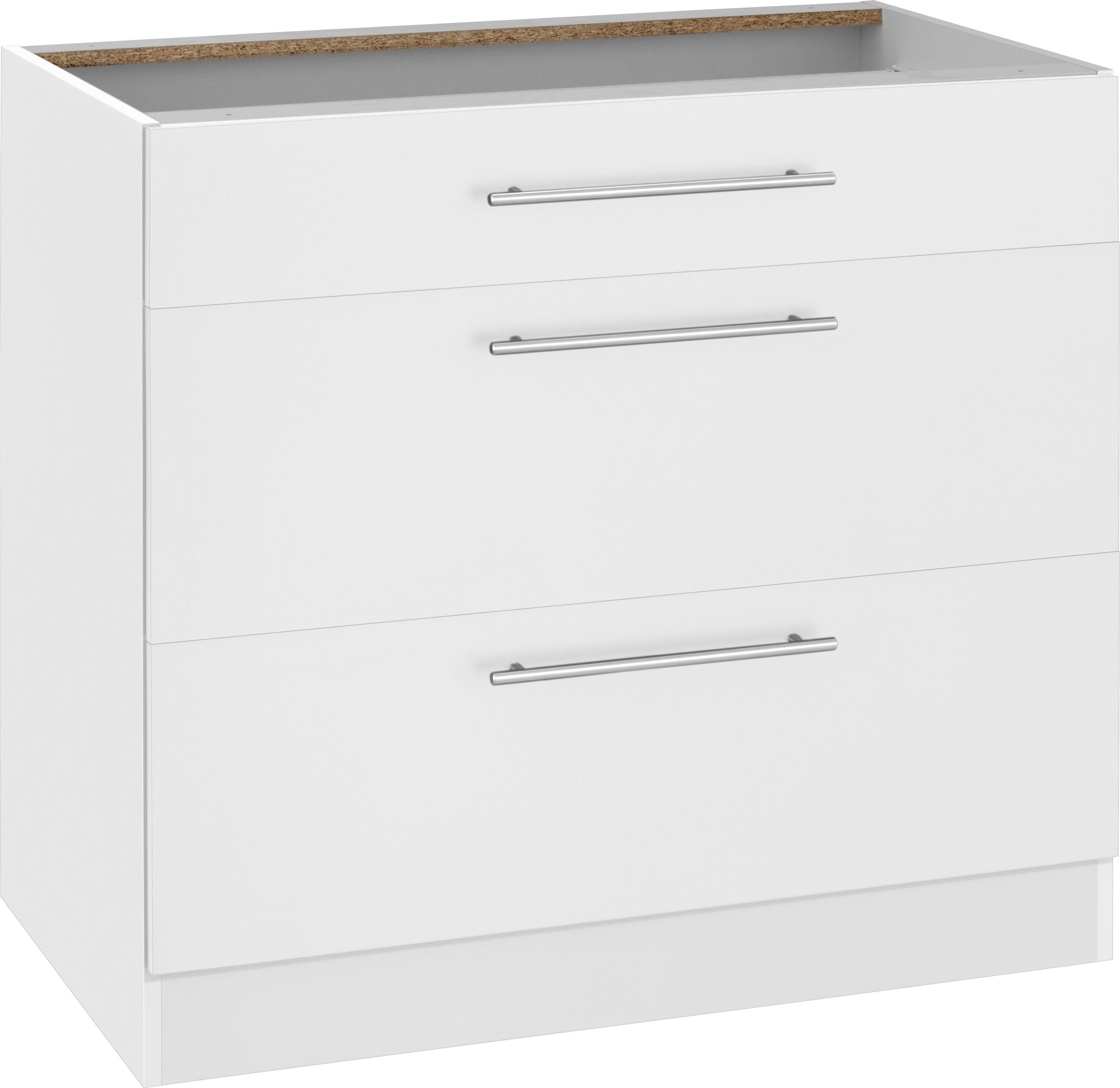 wiho Küchen Unterschrank "Unna" 90 cm breit, mit 2 großen Auszügen, ohne Ar günstig online kaufen
