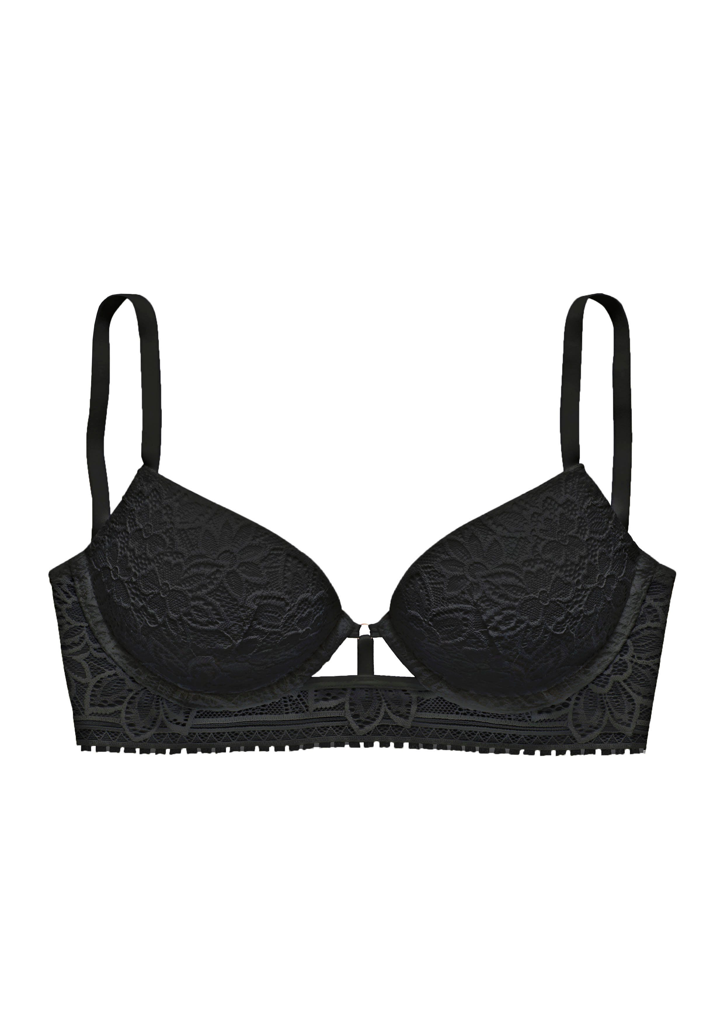 LASCANA Push-up-BH mit Bügel aus floraler Jacquardspitze, sexy Dessous
