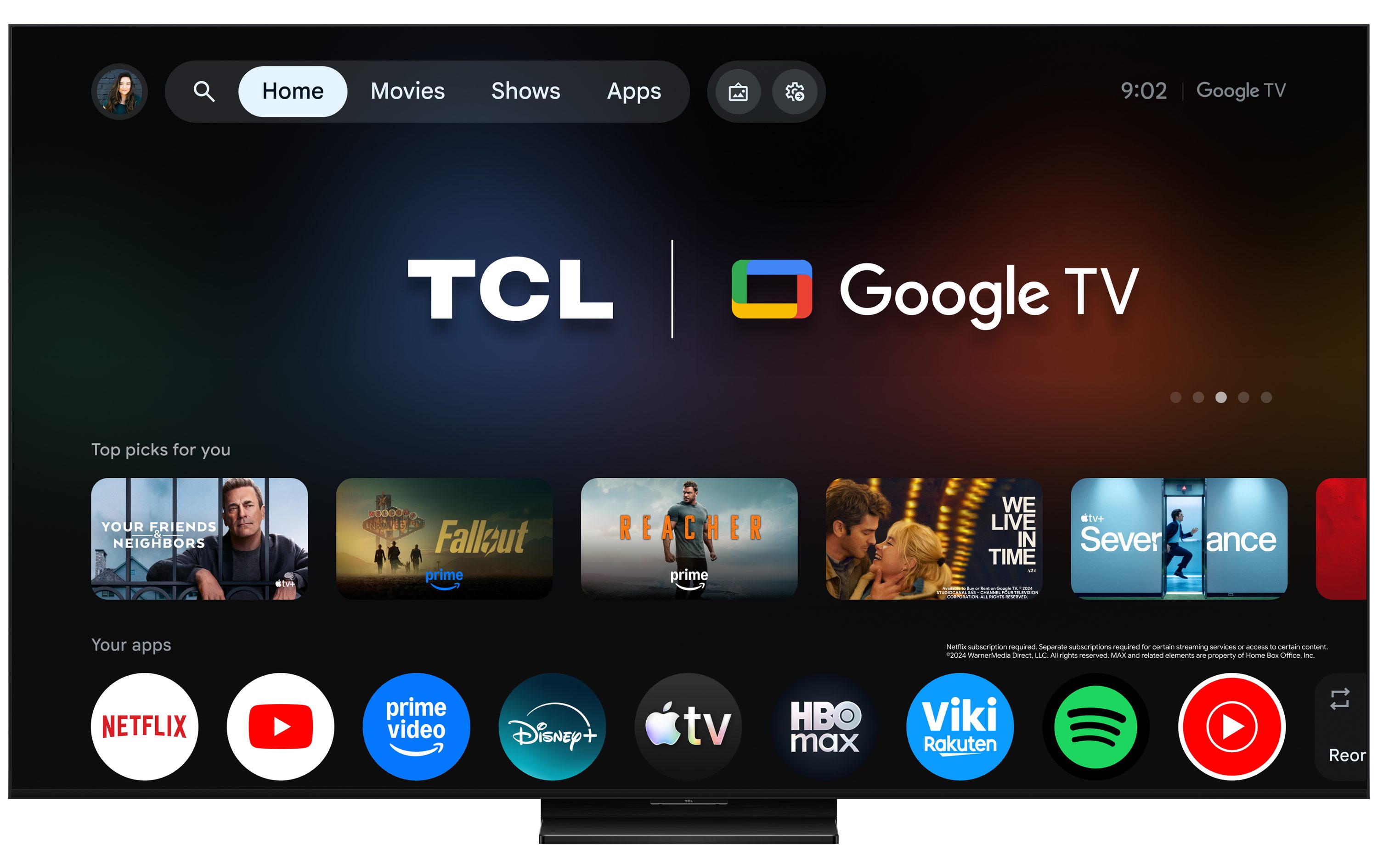 TCL 65A400UX1 LED-Fernseher (4K Ultra HD, Mini-LED, Smart-TV, HDR, Dolby Vision IQ)