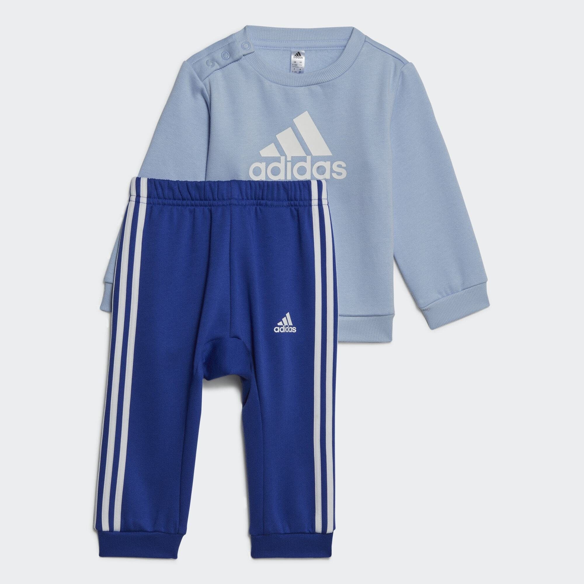 adidas Sportswear Trainingsanzug BADGE White SPORT Blue Dawn JOGGINGANZUG / OF