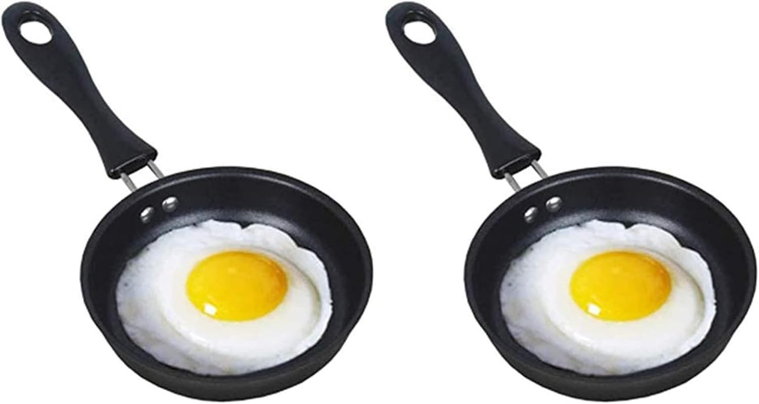 FELIXLEO Pfannen-Set Mini Eierpfanne 12cm 2er Set Antihaft Camping Induktion Gas, (1-tlg)
