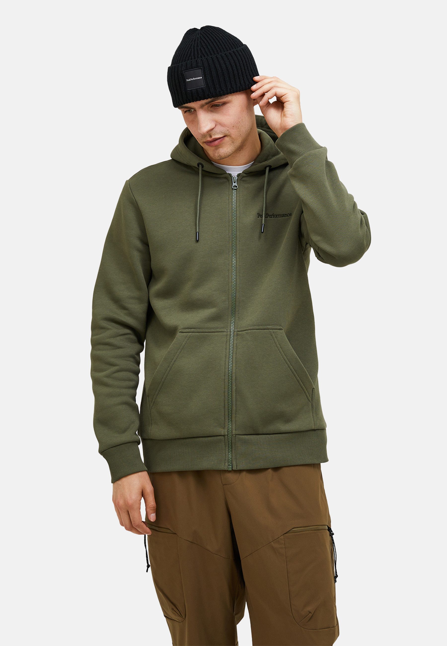 Peak Performance Kapuzensweatshirt M Original Small Logo Zip Hood mit Kapuze