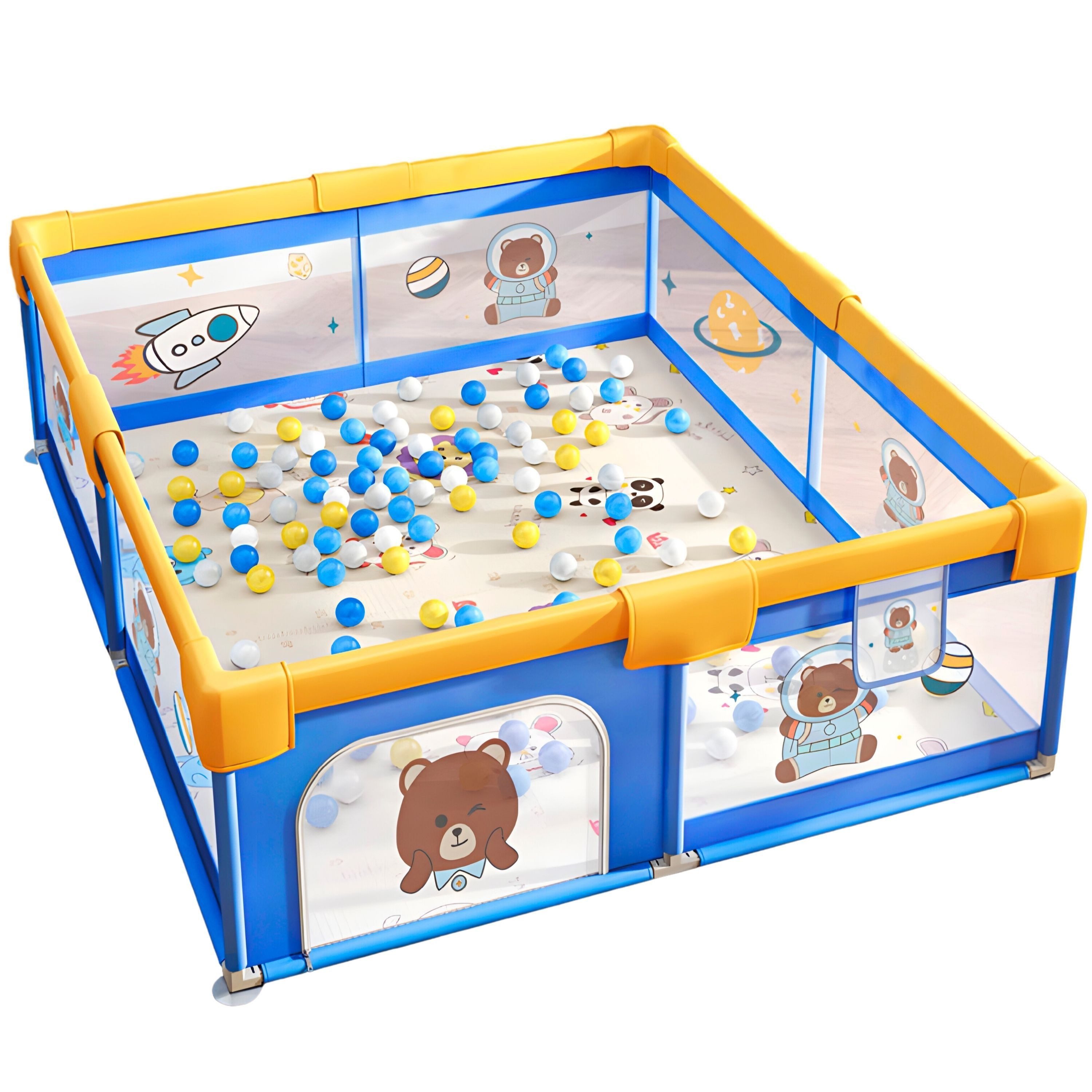 ecosa Laufgitter EO-5070 (Packung), Tolles Teddybären Raumschiff Design 180 günstig online kaufen