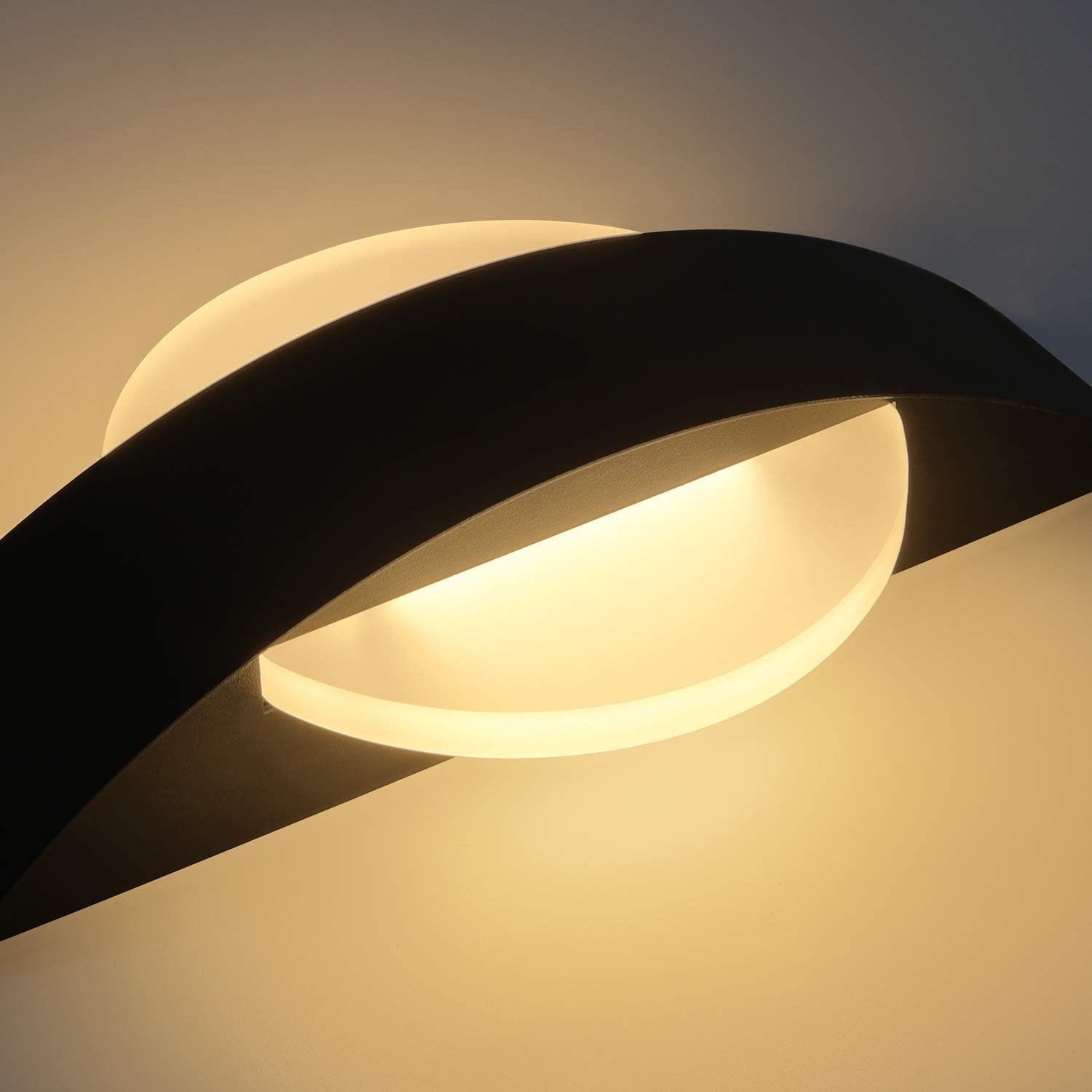ZMH LED Wandleuchte Innen Wandlampe Wohnzimmer 6W aus Acryl Modern Bettlampe, LED wechselbar