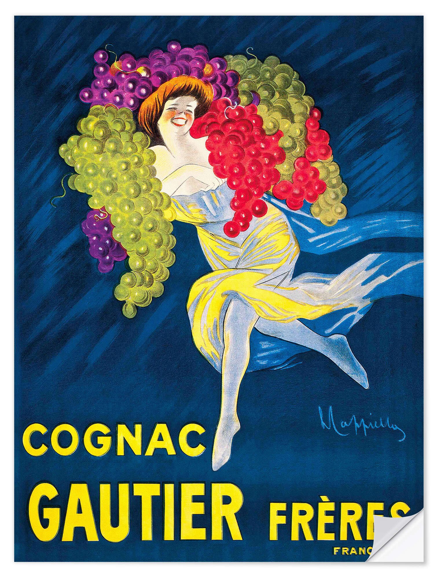 Posterlounge Wandfolie Leonetto Cappiello, Cognac Gautier freres (französisch), Küche Vintage Malerei