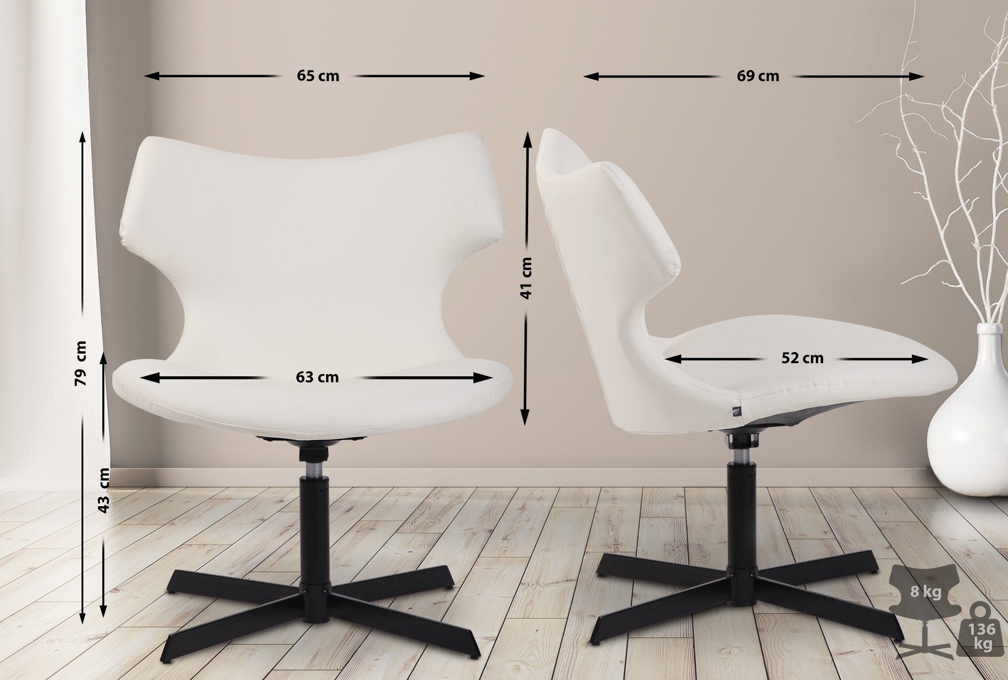 CLP Loungesessel Lounger Welland, aus Kunstleder günstig online kaufen