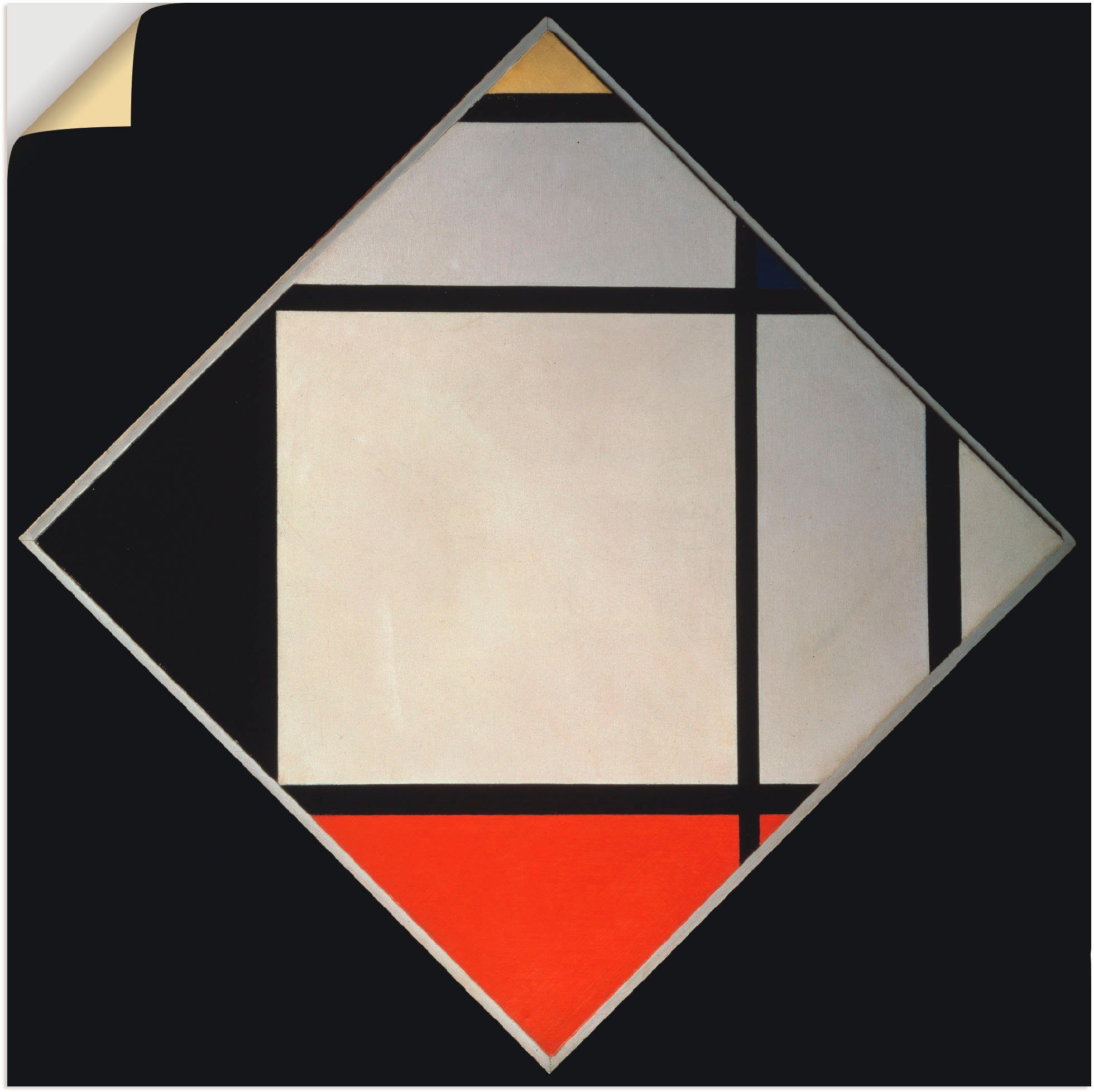 Rhombus Leinwandbild, St), Artland oder Alubild, Muster versch. Größen (1 Wandbild als in Wandaufkleber II., Poster