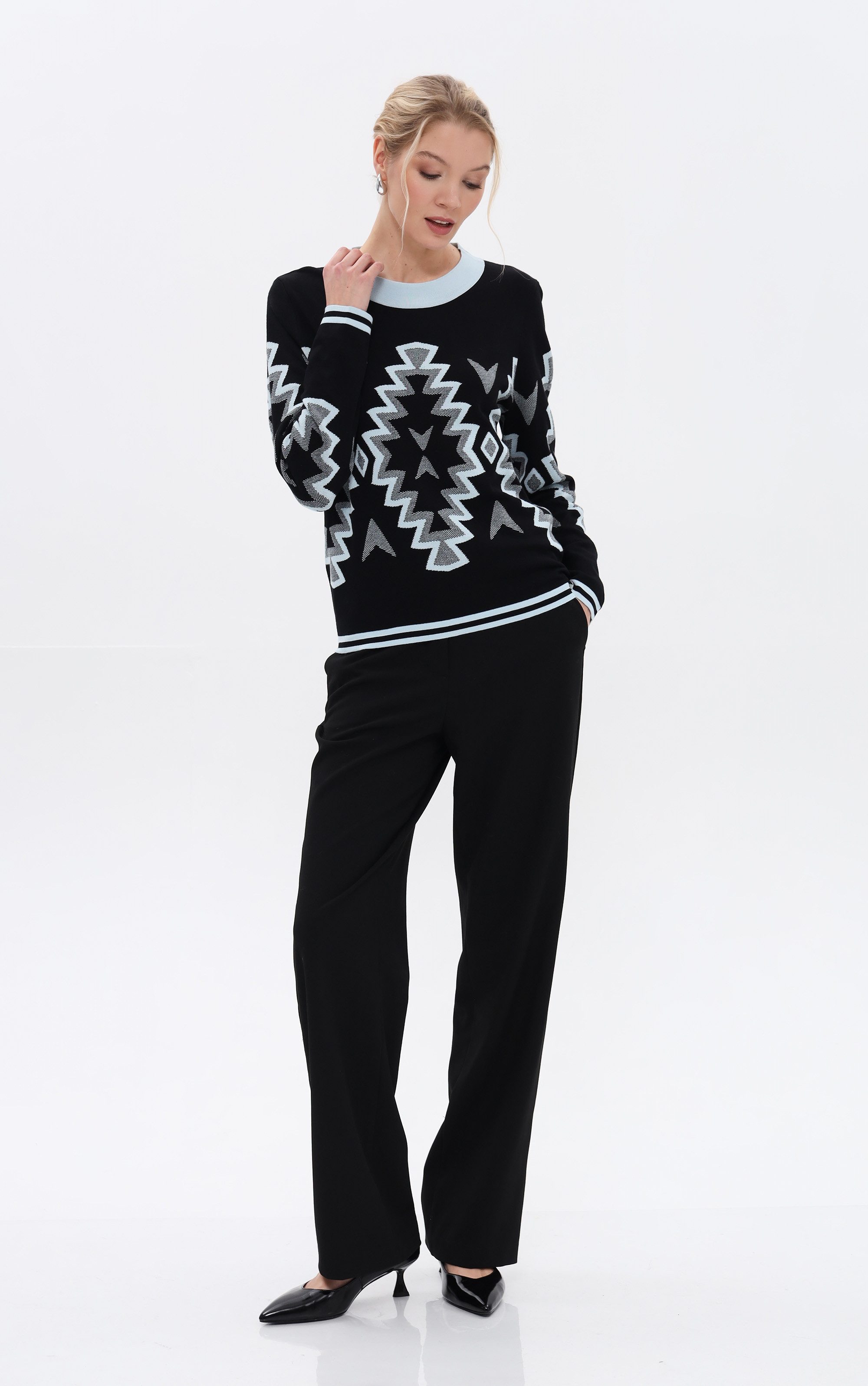 Passioni Strickpullover mit Norwegermuster günstig online kaufen