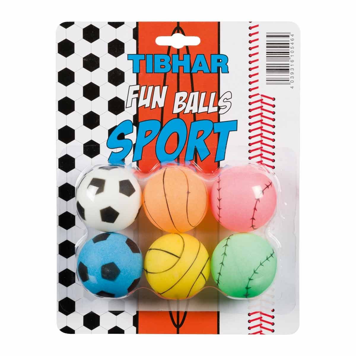 Tibhar Tischtennisball Tibhar Funbälle Sports 6er