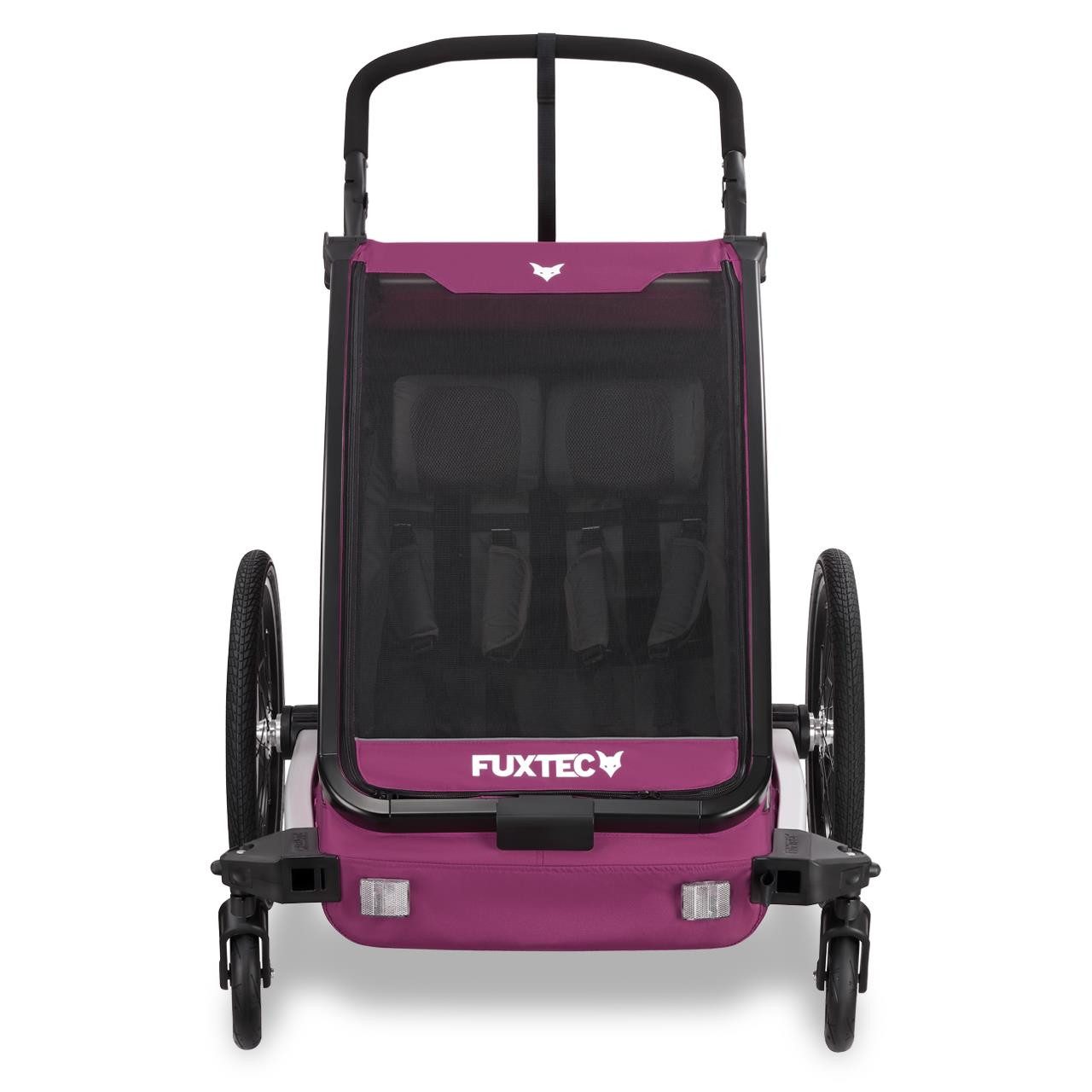 FUXTEC Fahrradkinderanhänger FX-FA1neu, faltbar, für 2 Kinder geeignet, mit 5-Punkt-Sicherheitsgurte – Bild 5 von 5