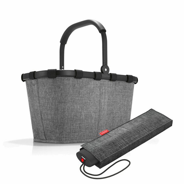Einkaufskorb “carrybag Set Twist Silver”, mit umbrella pocket mini