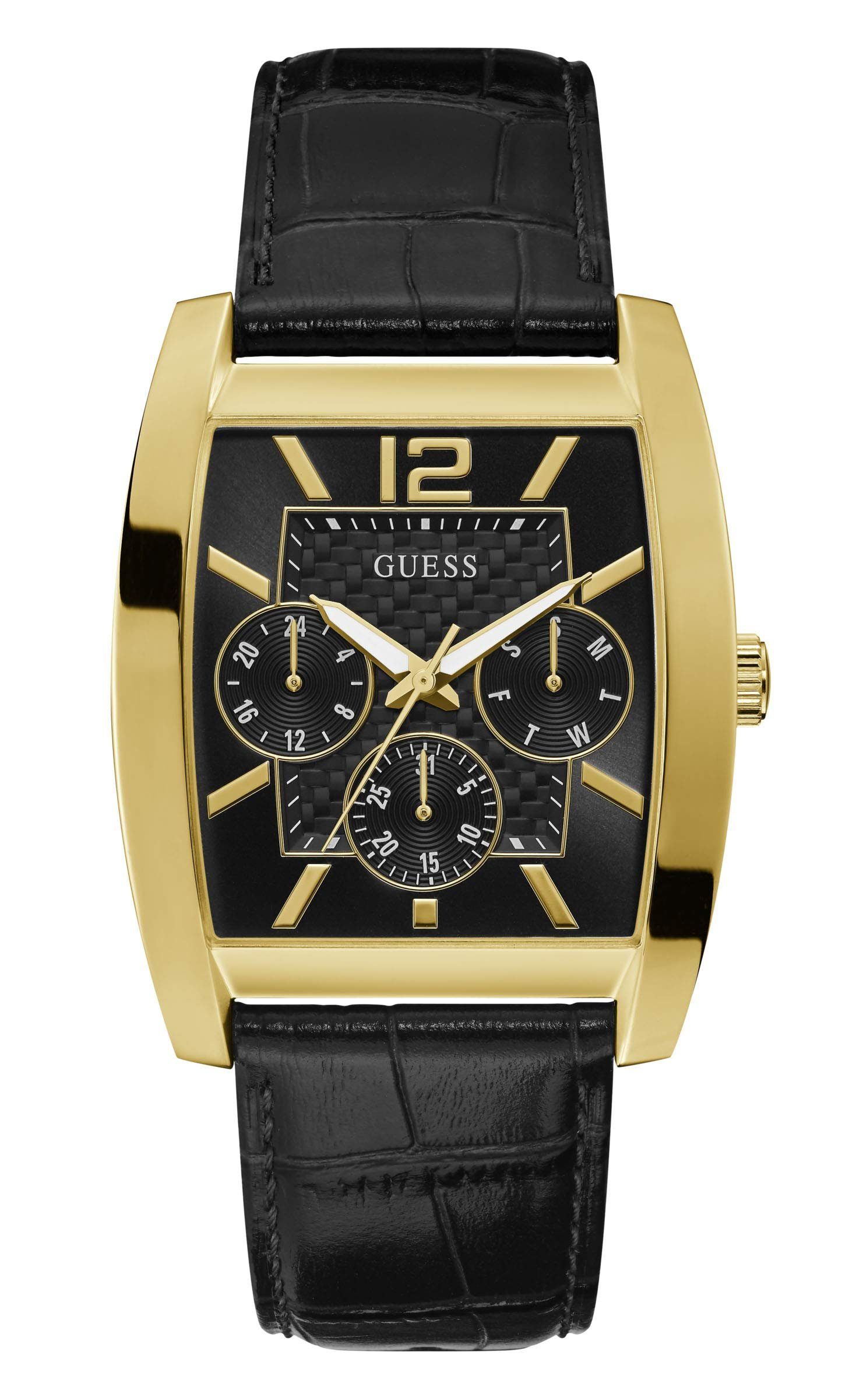 GW0064G1 Analogique Quarzuhr, Quartz Guess Guess Homme Cuir Uhr Armband mit