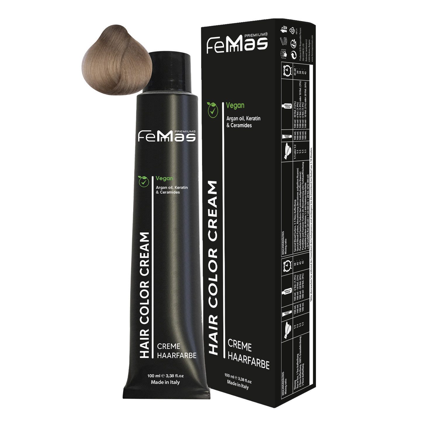 Femmas Premium Haarfarbe FemMas Hair Color 100ml Hell Lichtblond Ultra Intensiv 10.00