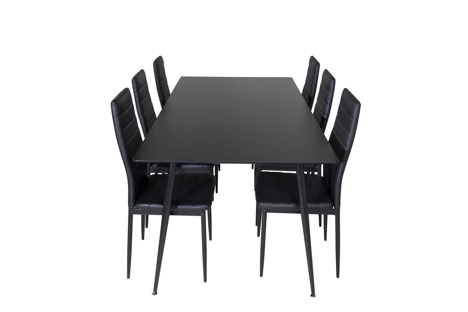 online ebuy24 Essgruppe SilarBL180 Essgruppe und H, Slim Esstisch 6 schwarz (7-tlg)