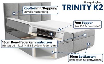 Best for Home Boxspringbett mit Bettkasten Trinity K-2 Bonellfederkern inkl. Topper, mit Lieferung