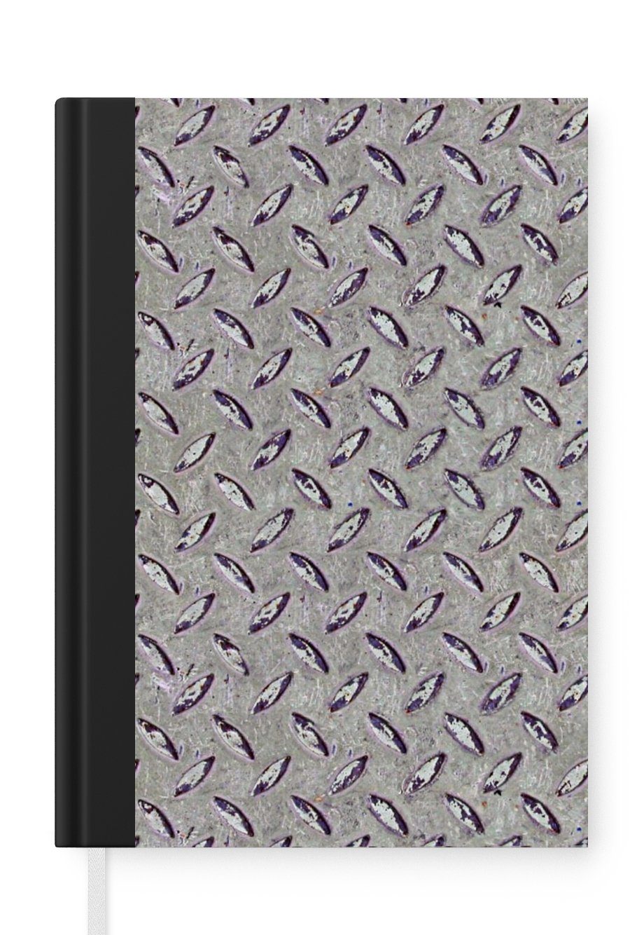 MuchoWow Notizbuch Notizbuch Tagebuch Haushaltsbuch Notebook A5 Diamantplatte - Muster -, Notizbuch Tagebuch Hardcover