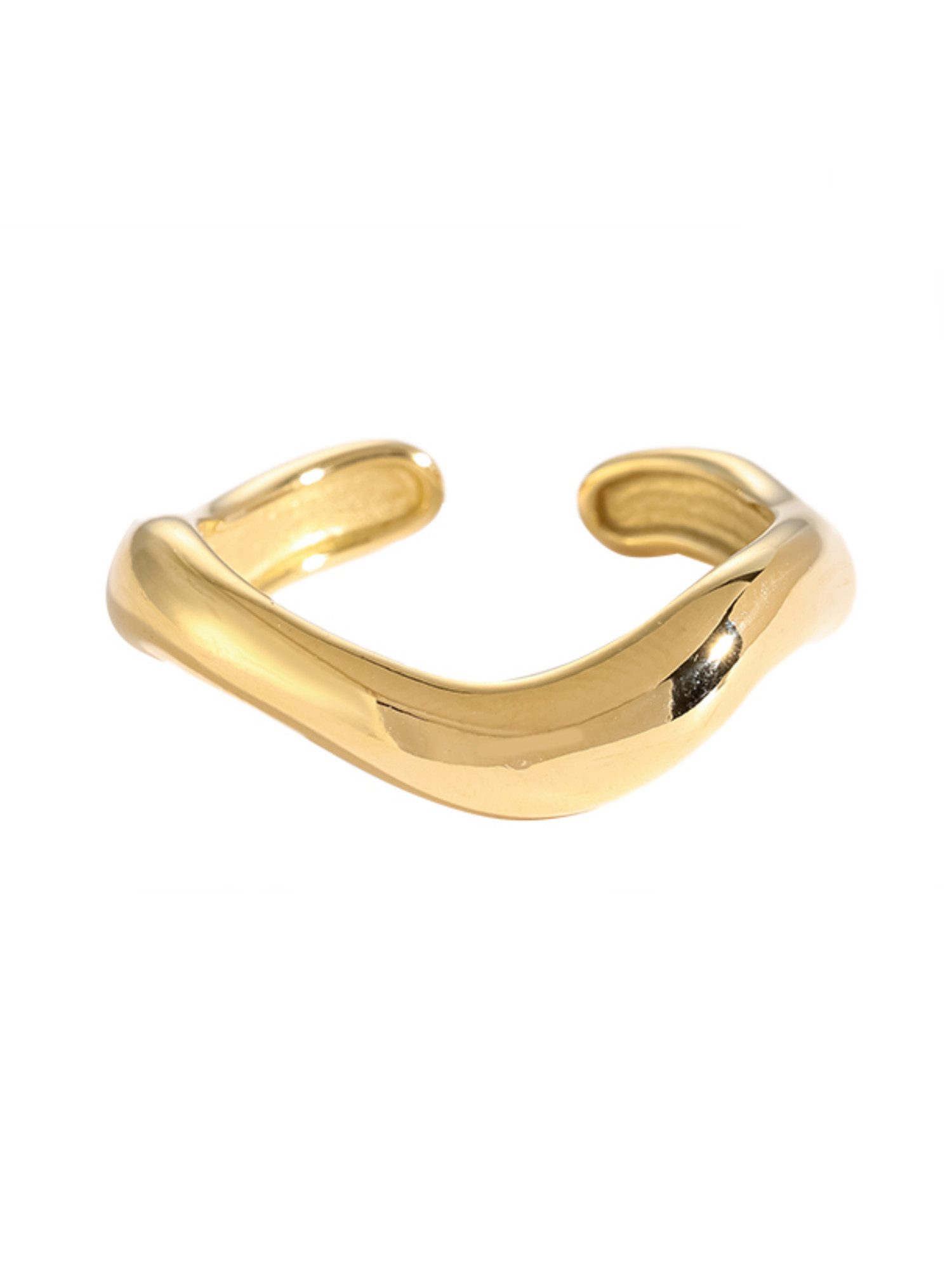 Adel Accessoires Fingerring Verstellbarer Ring aus Edelstahl Silber oder Gold, In verschiedenen Designs erhältlich