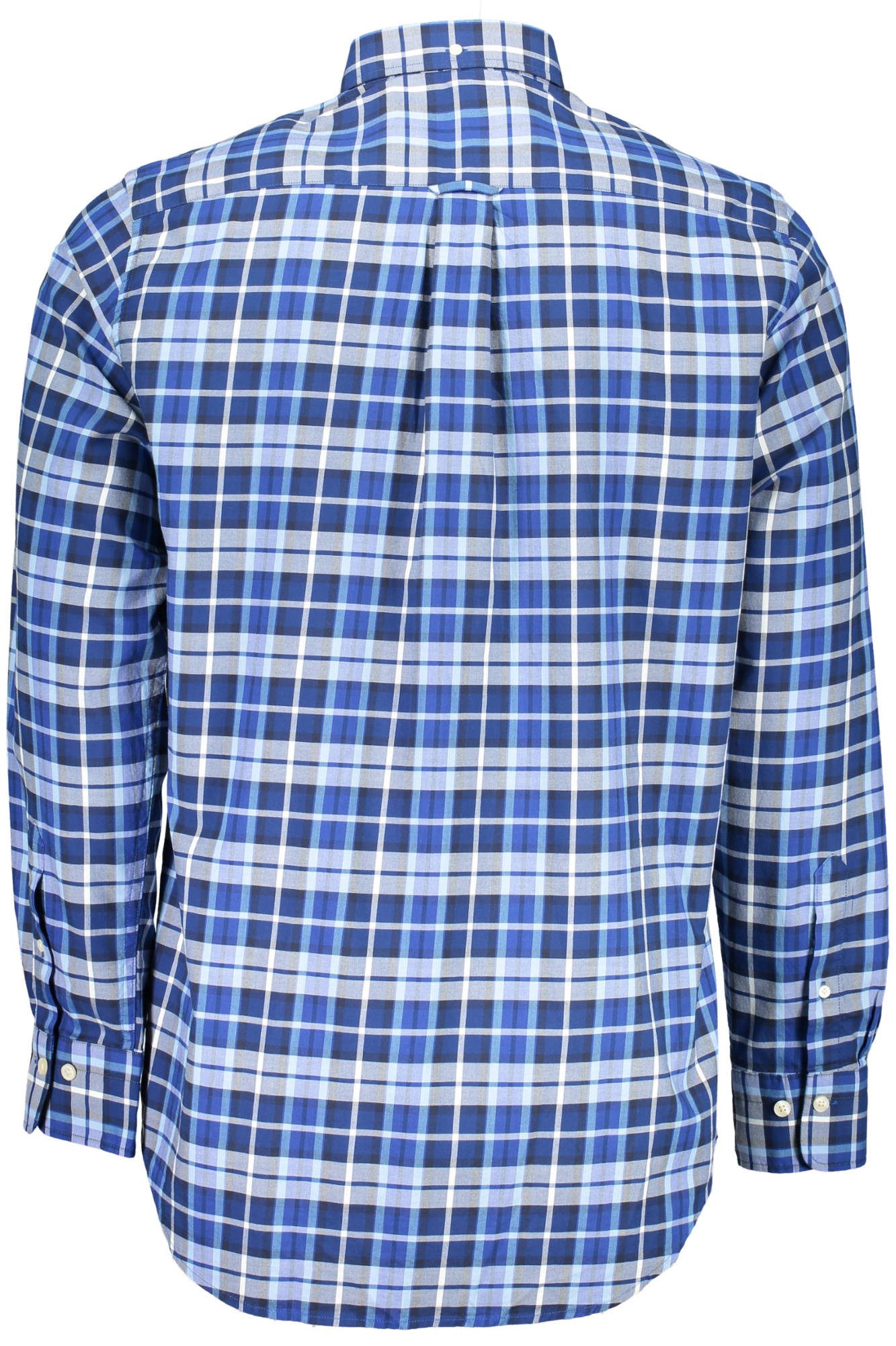 Gant Langarmhemd Herren Blaues Langarmhemd mit Button-Down-Kragen und Brusttasche