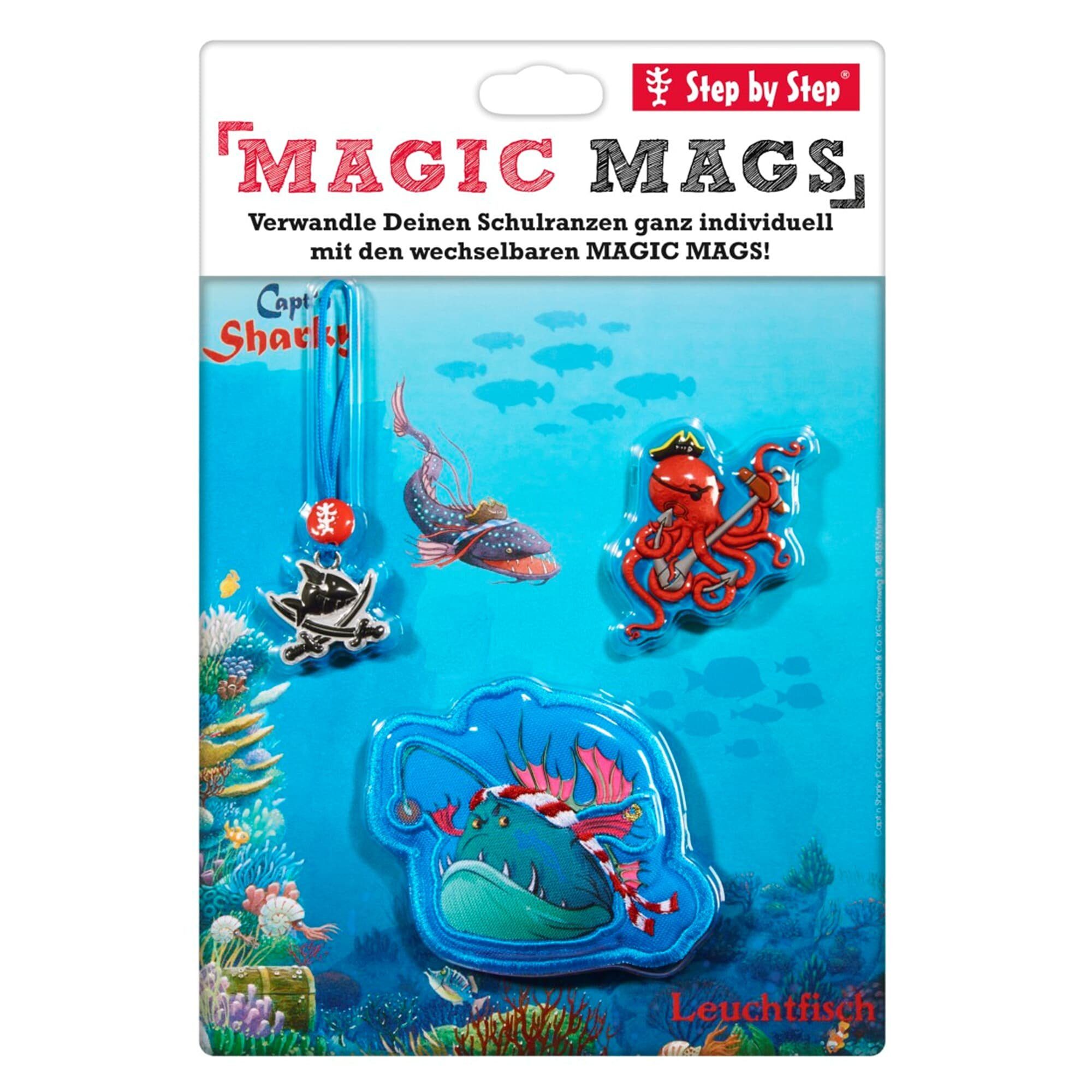 Step by Step Schulranzen MAGIC MAGS Capt'n Sharky, Leuchtfisch