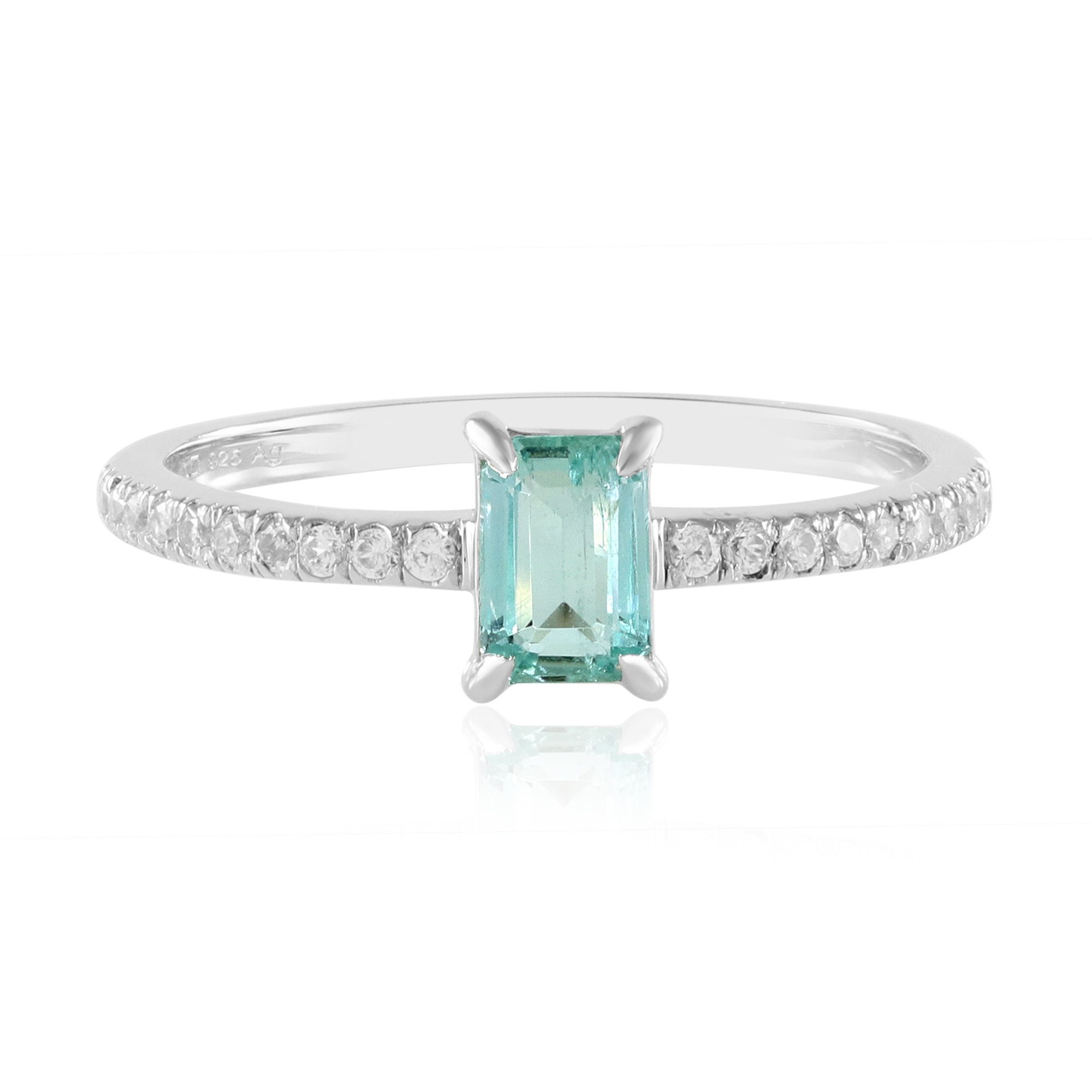 Silberring Paraiba Smaragd Silber Ring