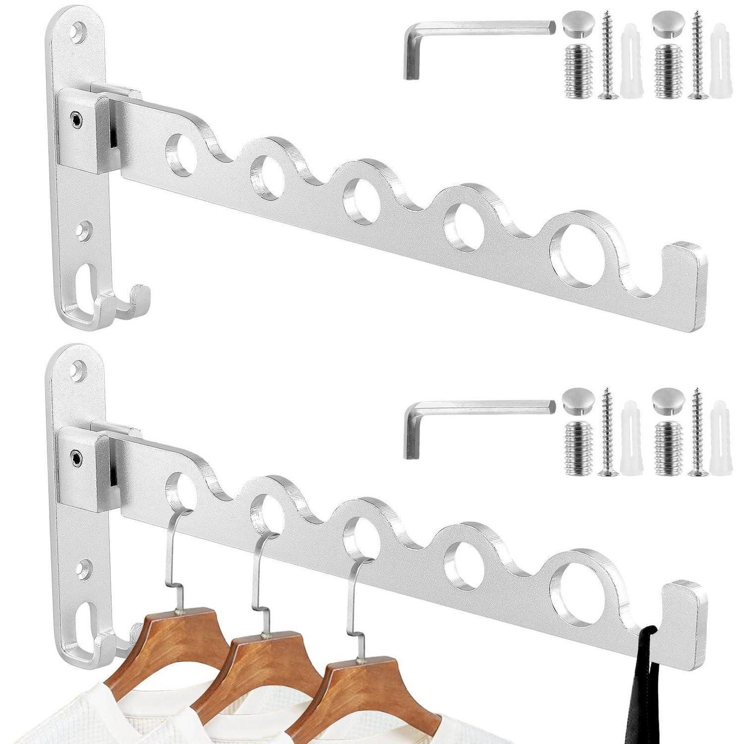 LuxusKollektion Klapphaken Klappbarer Kleiderhaken 2er-Set, (2-St)