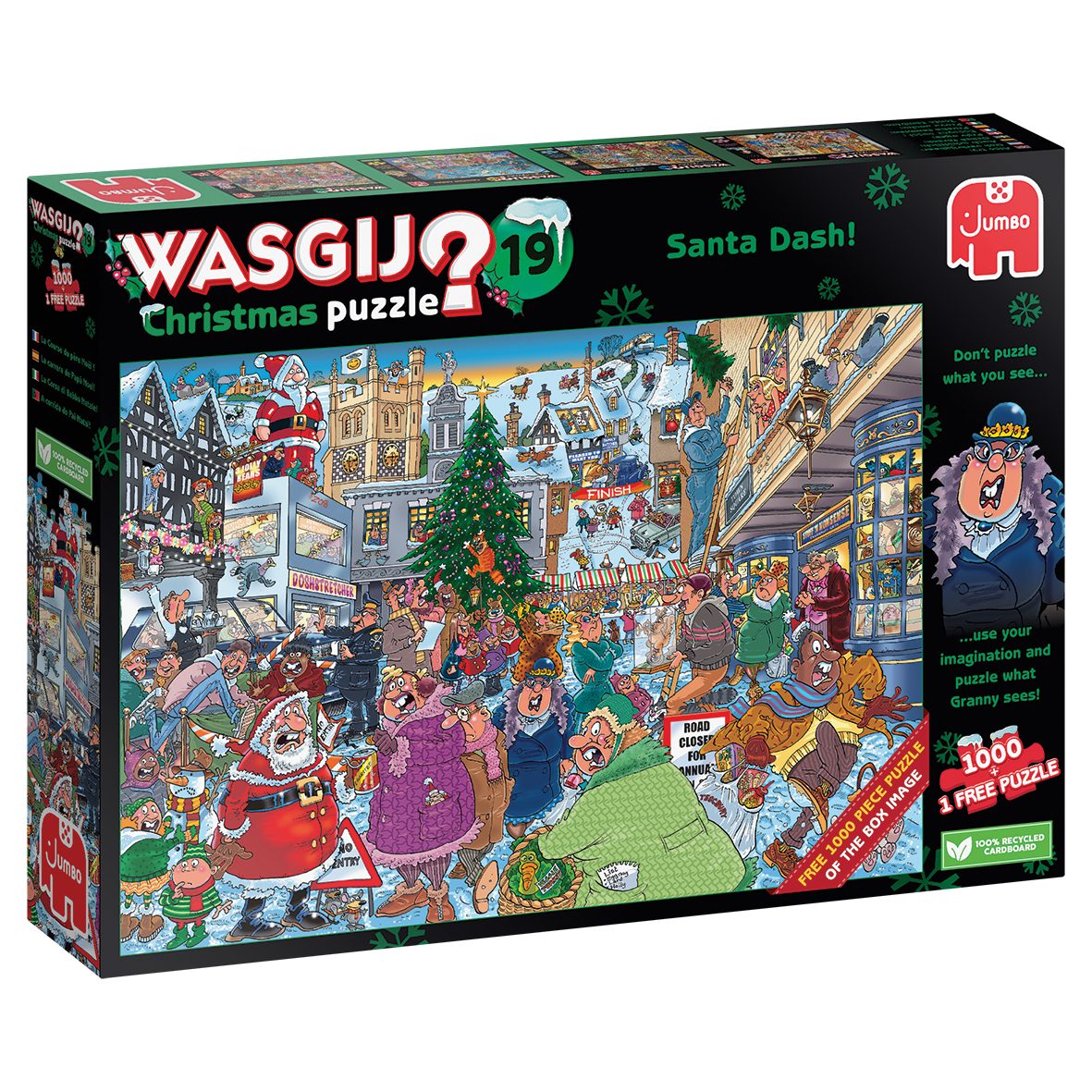 Jumbo Spiele Puzzle Wasgij Christmas 19 Weihnachtsmann Sprint! 2x1000 Teile günstig online kaufen
